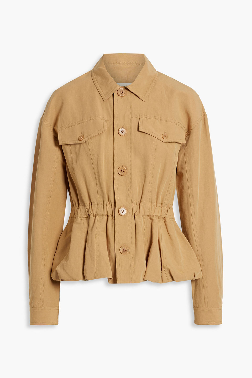 Ulla Johnson Jordana Cotton, Linen And Silk-blend Jacket In Sand