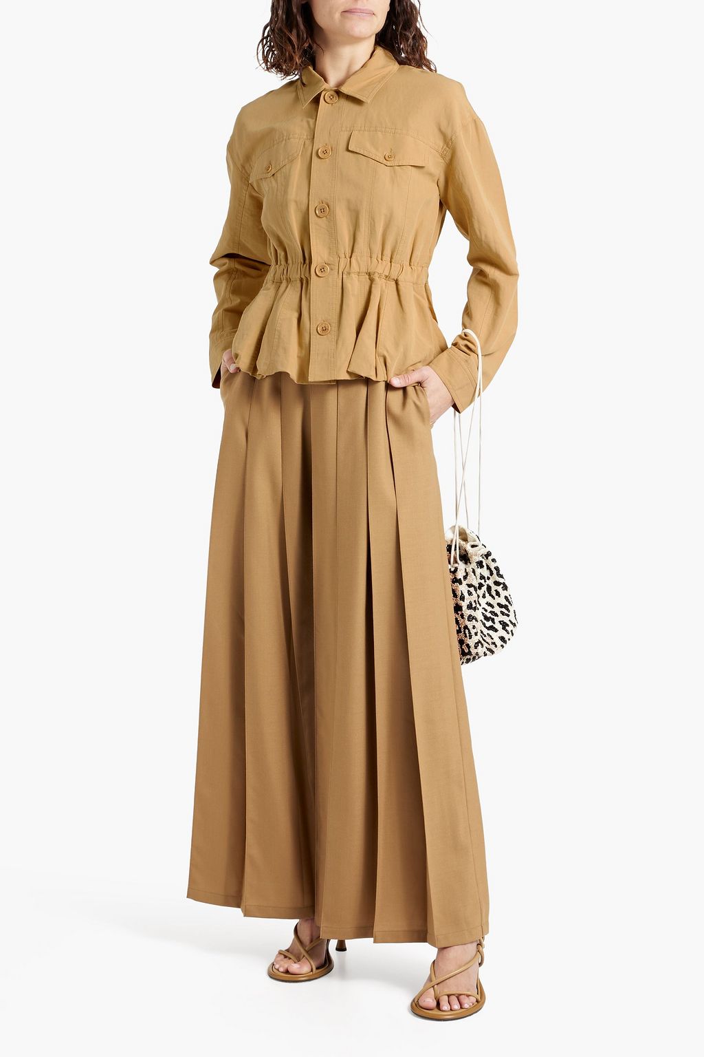 ULLA JOHNSON Jordana cotton, linen and silk-blend jacket