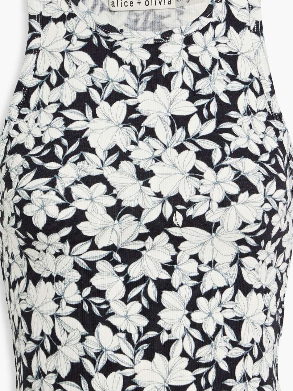 allen floral-print cotton-blend jersey tank