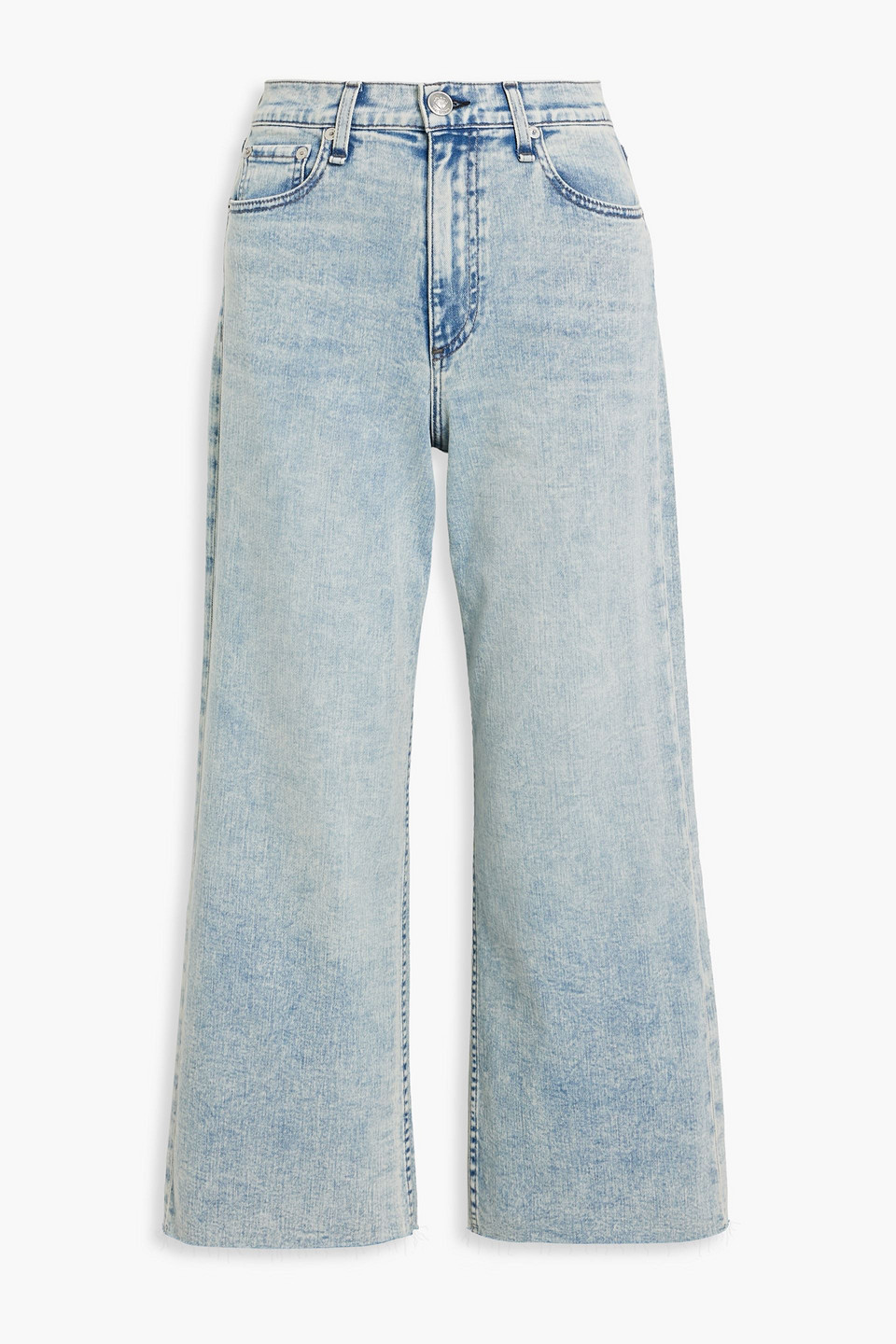Rag & Bone Andi High-rise Wide-leg Jeans In Light Denim