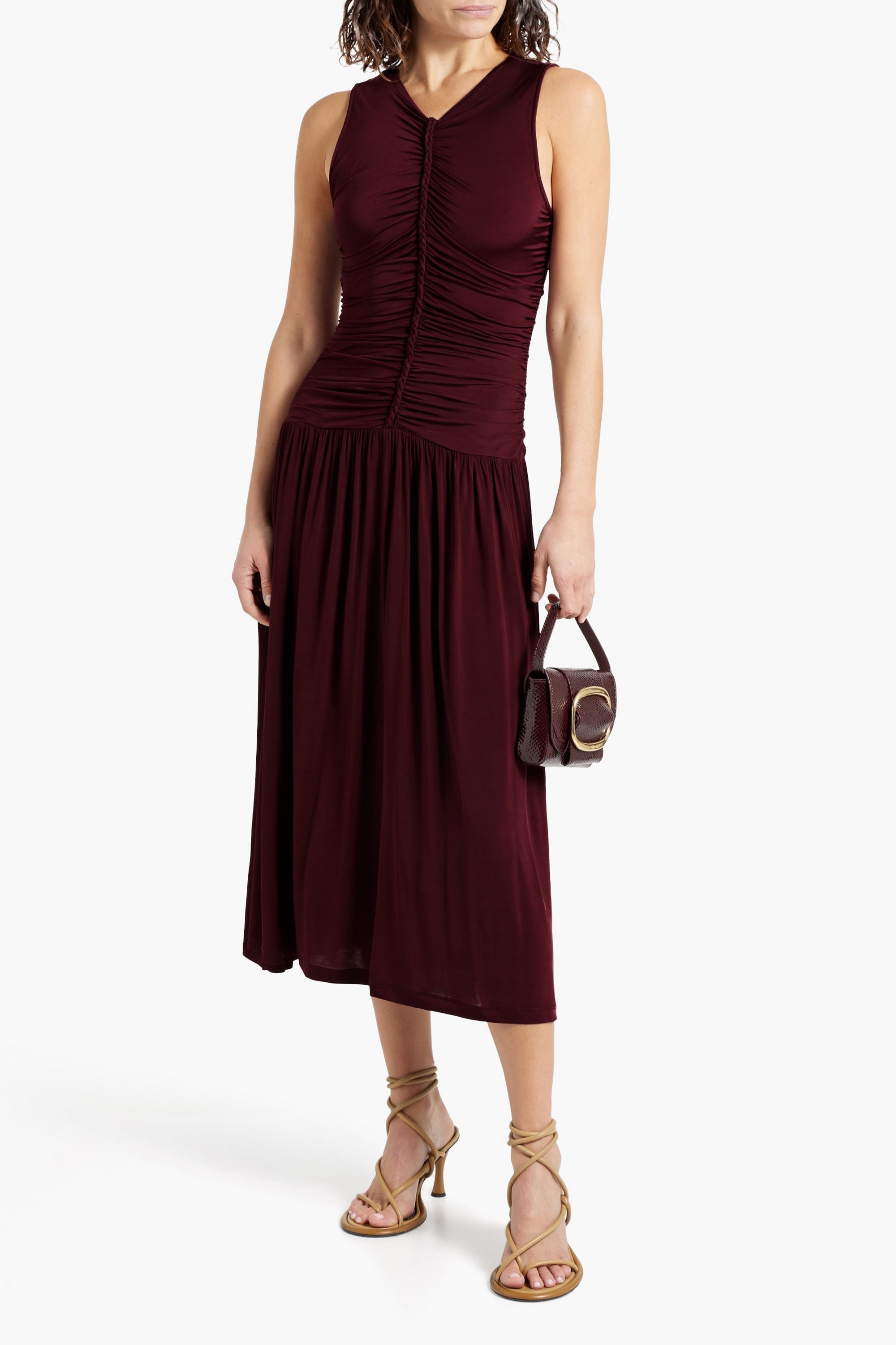 Ulla Johnson Flora ruched stretch-jersey midi dress