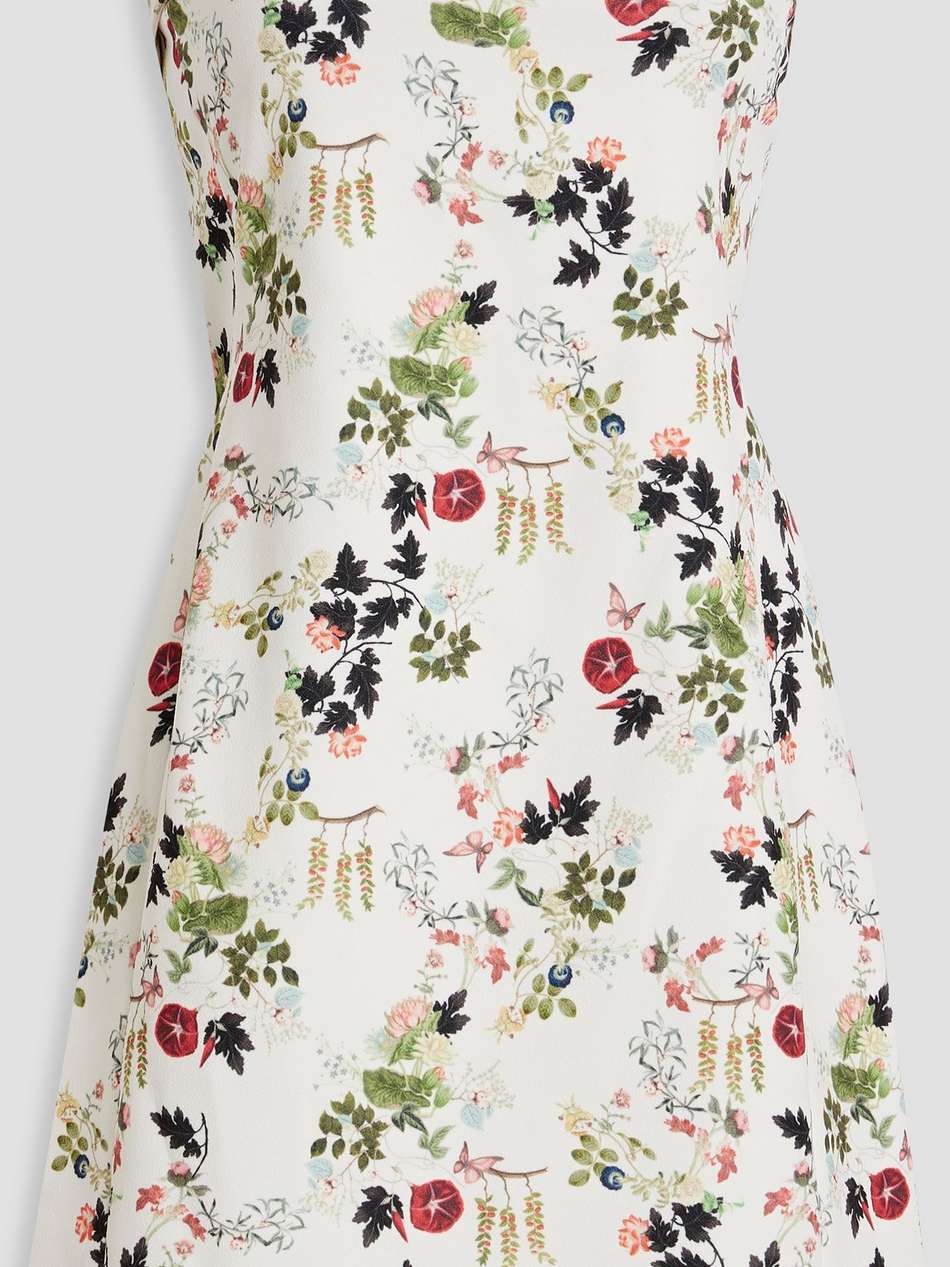 kelly strapless floral-print crepe mini dress
