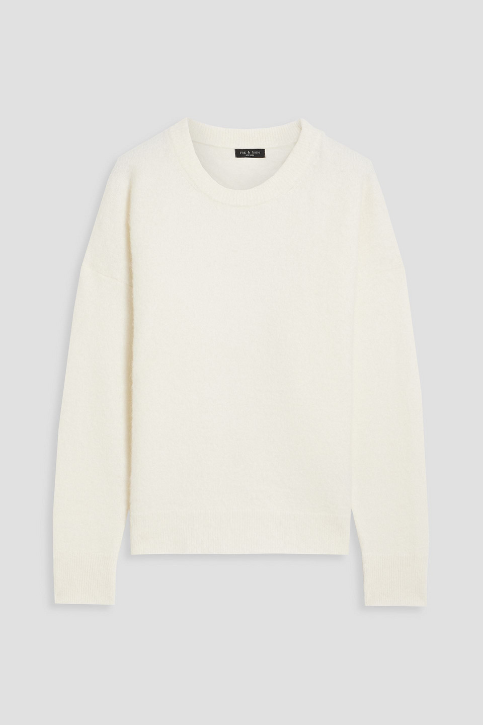 Rag & Bone Lani Brushed Knitted Sweater In Ivory