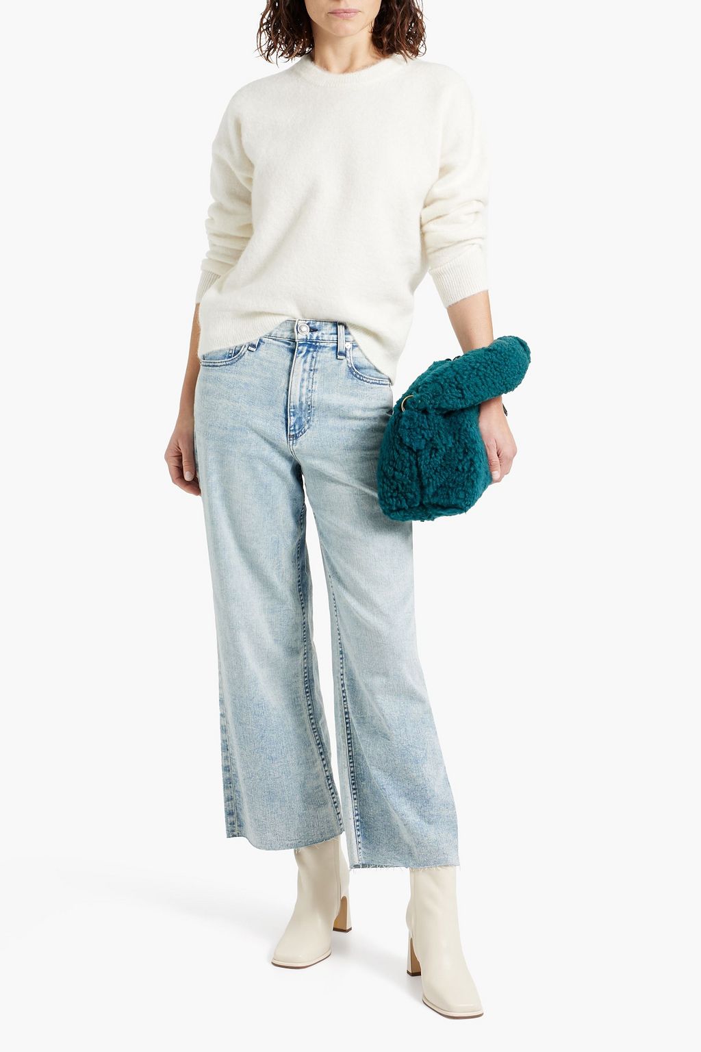 RAG & BONE كنزة رياضية "لاني" من نسيج محبوك وممشّط