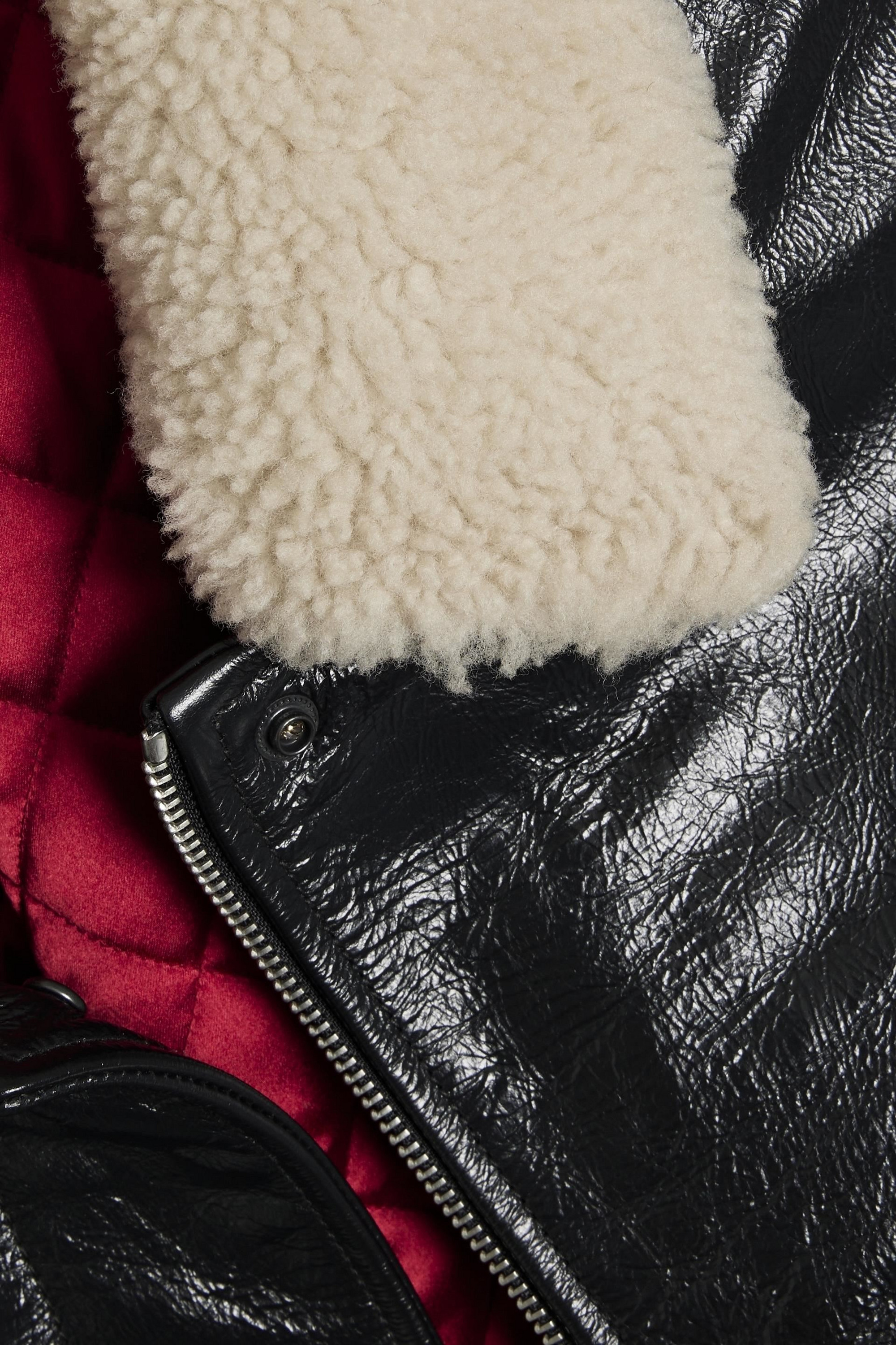 rag & bone Colton shearling-trimmed leather jacket