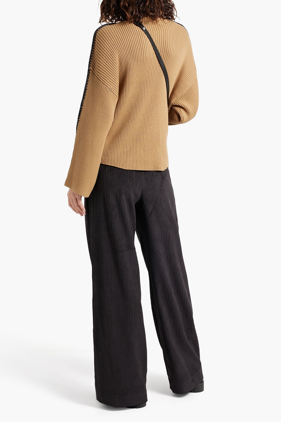 Rag & Bone Bennett Corduroy Wide-leg Pants In Black