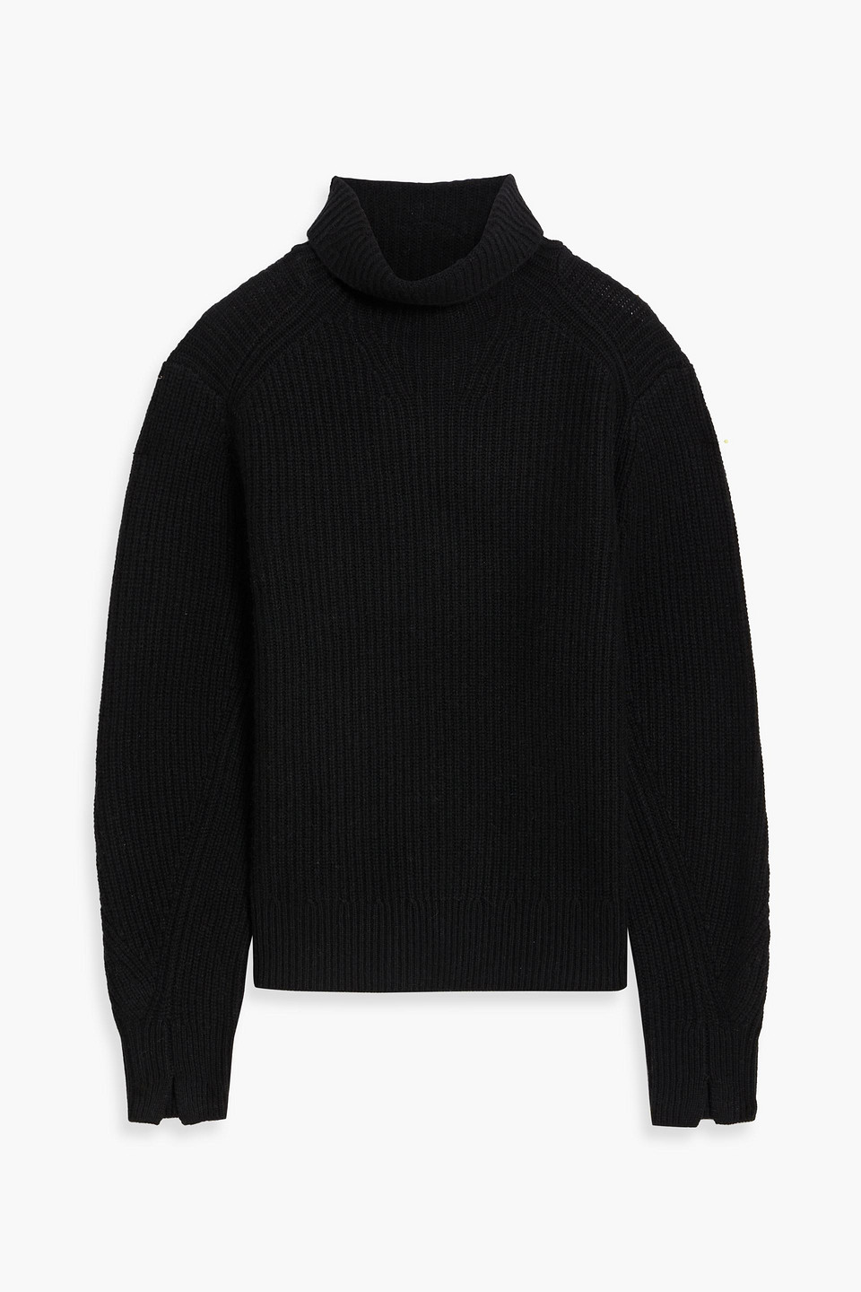 Rag & Bone Penelope Ribbed Wool And Cashmere-blend Turtleneck Sweater In Black
