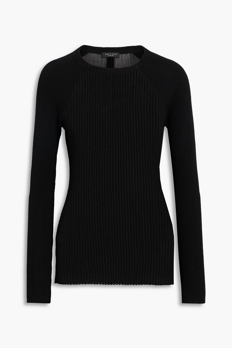 Rag & Bone Audrina Crew Sweater Black In Black