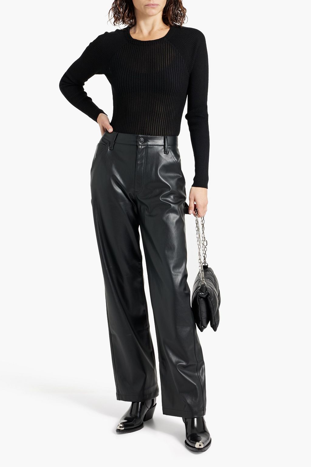 RAG & BONE Ribbed merino wool-blend sweater