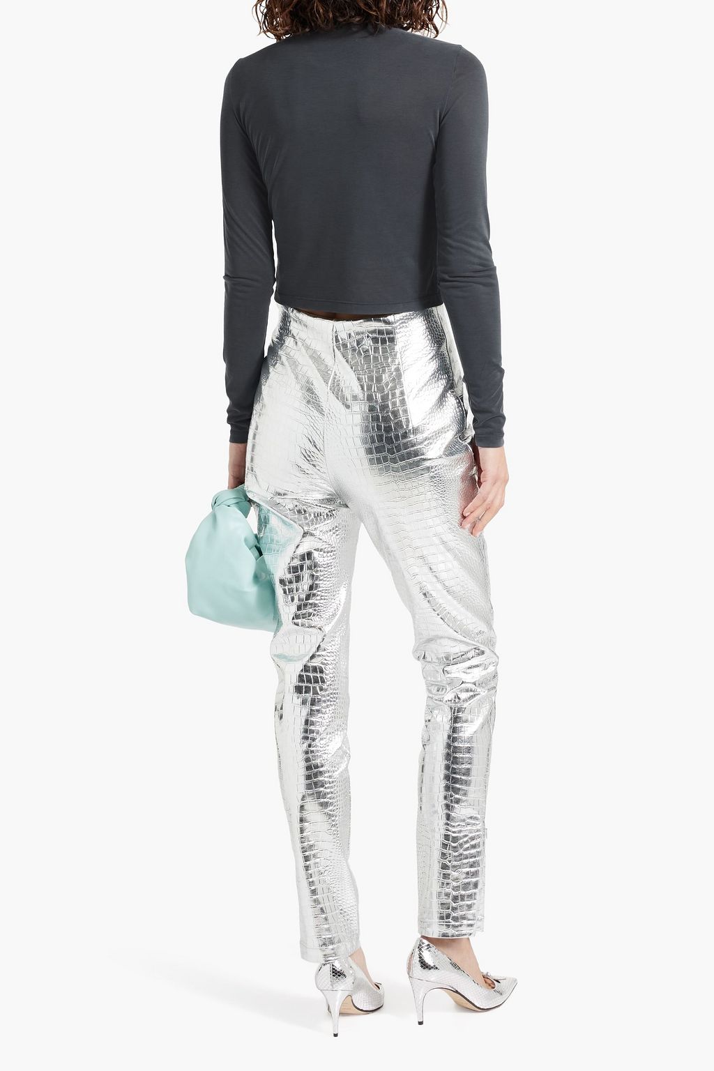 ALICE + OLIVIA بلوزة من الجيرسي ومزيج المودال