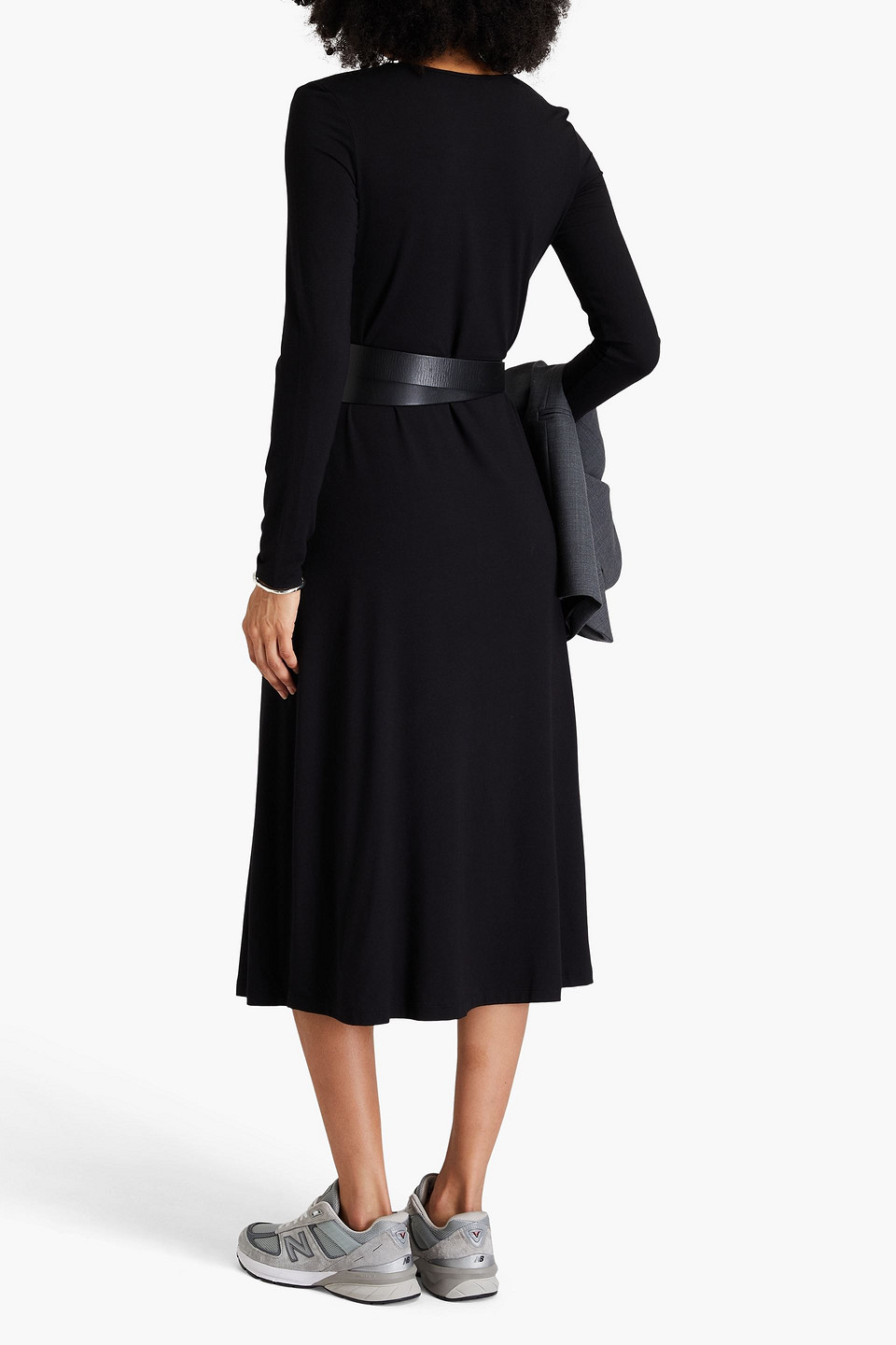  Vince. - Midikleid Aus Modal-jersey - Schwarz - L 