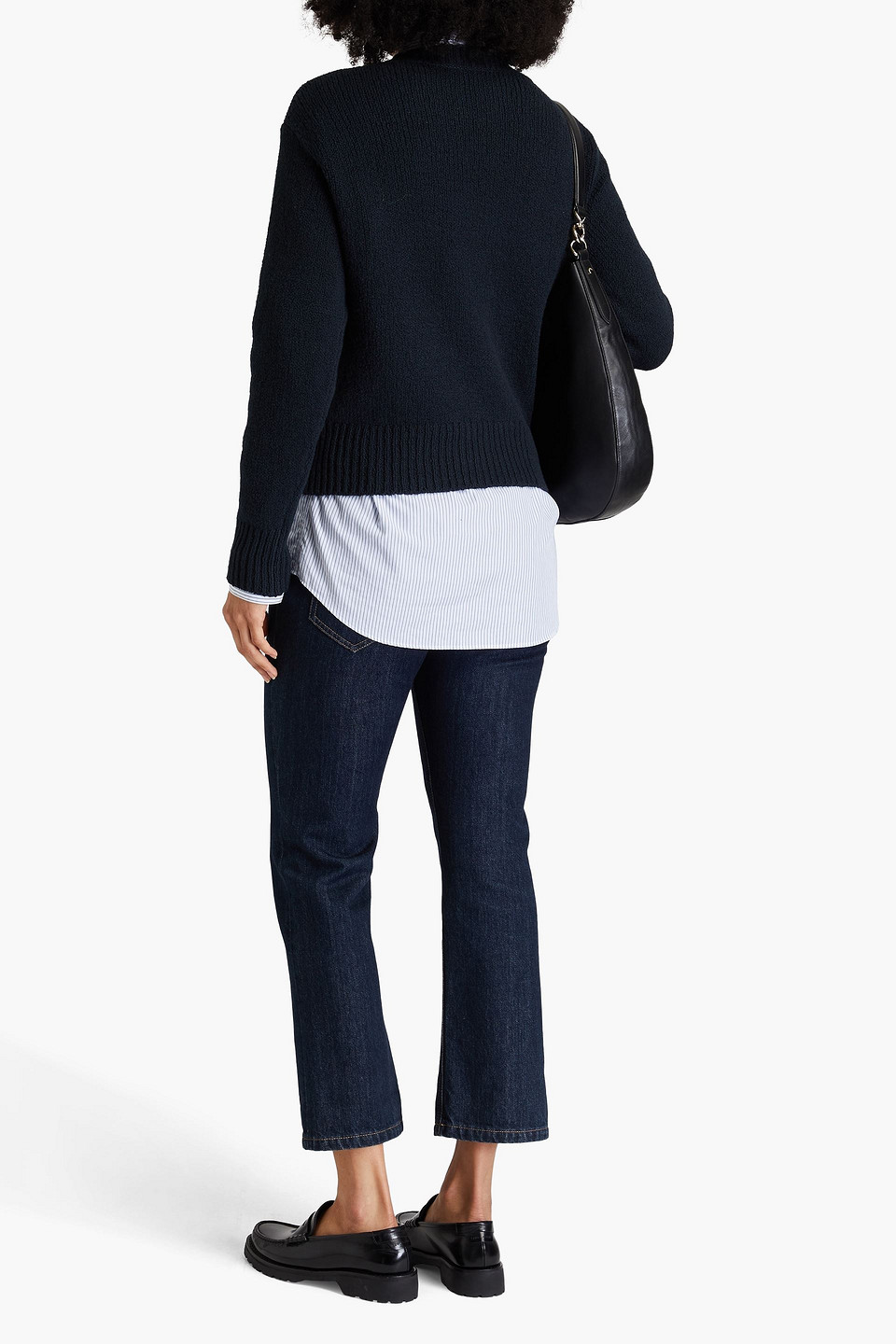 Vince Cotton-blend Sweater In Nachtblau