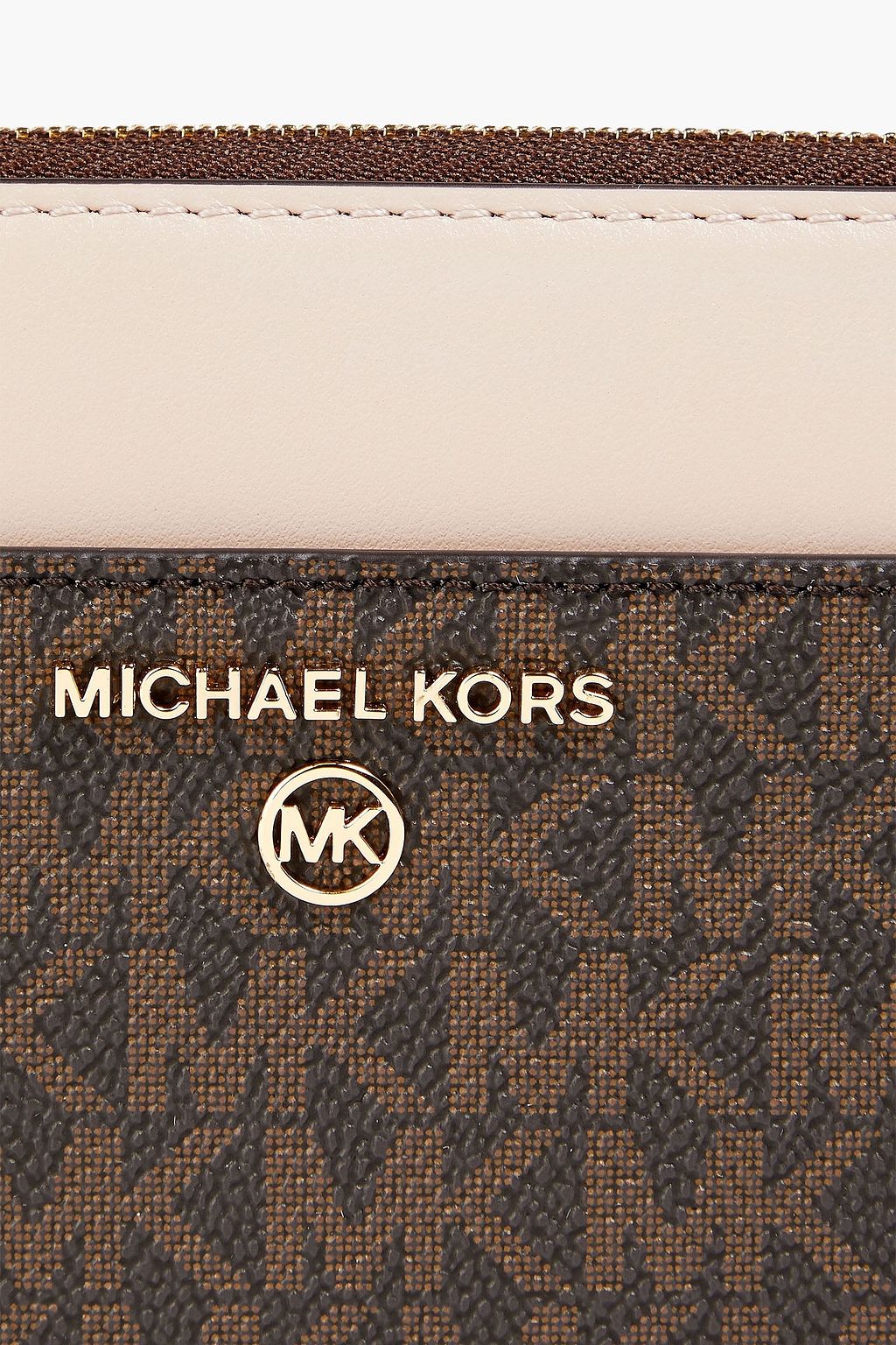 MICHAEL MICHAEL KORS Logo-print smooth and textured-leather wallet