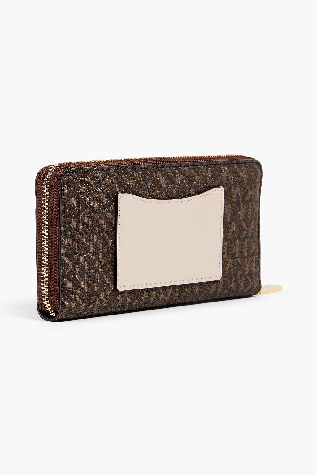 MICHAEL MICHAEL KORS Logo-print smooth and textured-leather wallet
