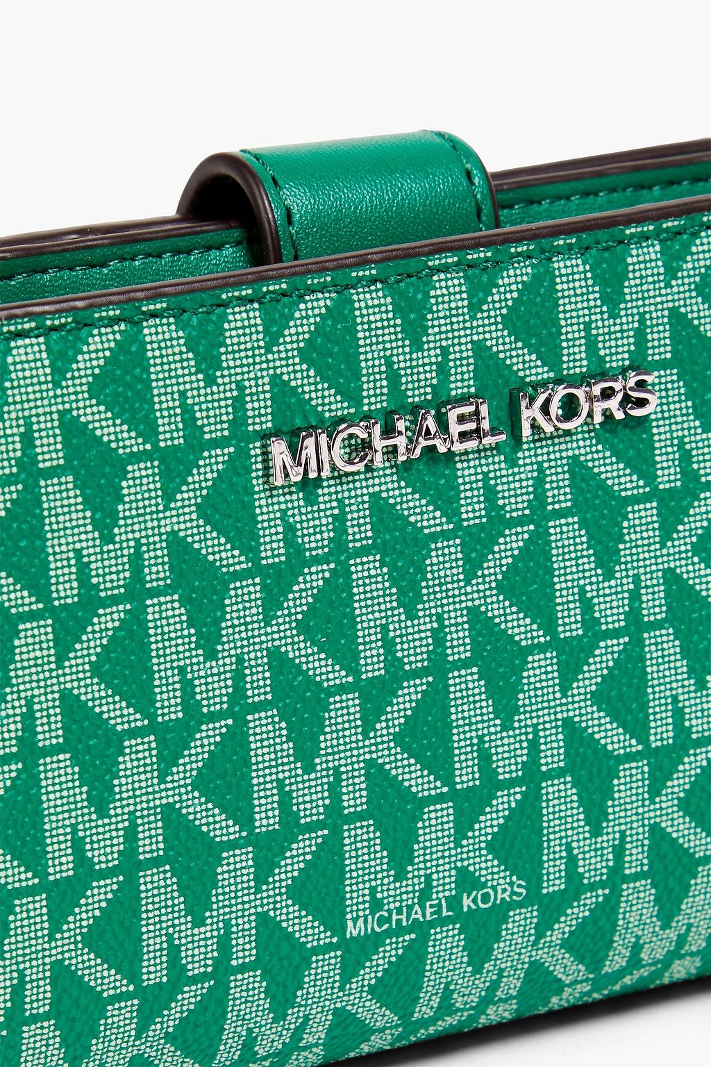 MICHAEL MICHAEL KORS Jet Set logo-print faux textured-leather wallet