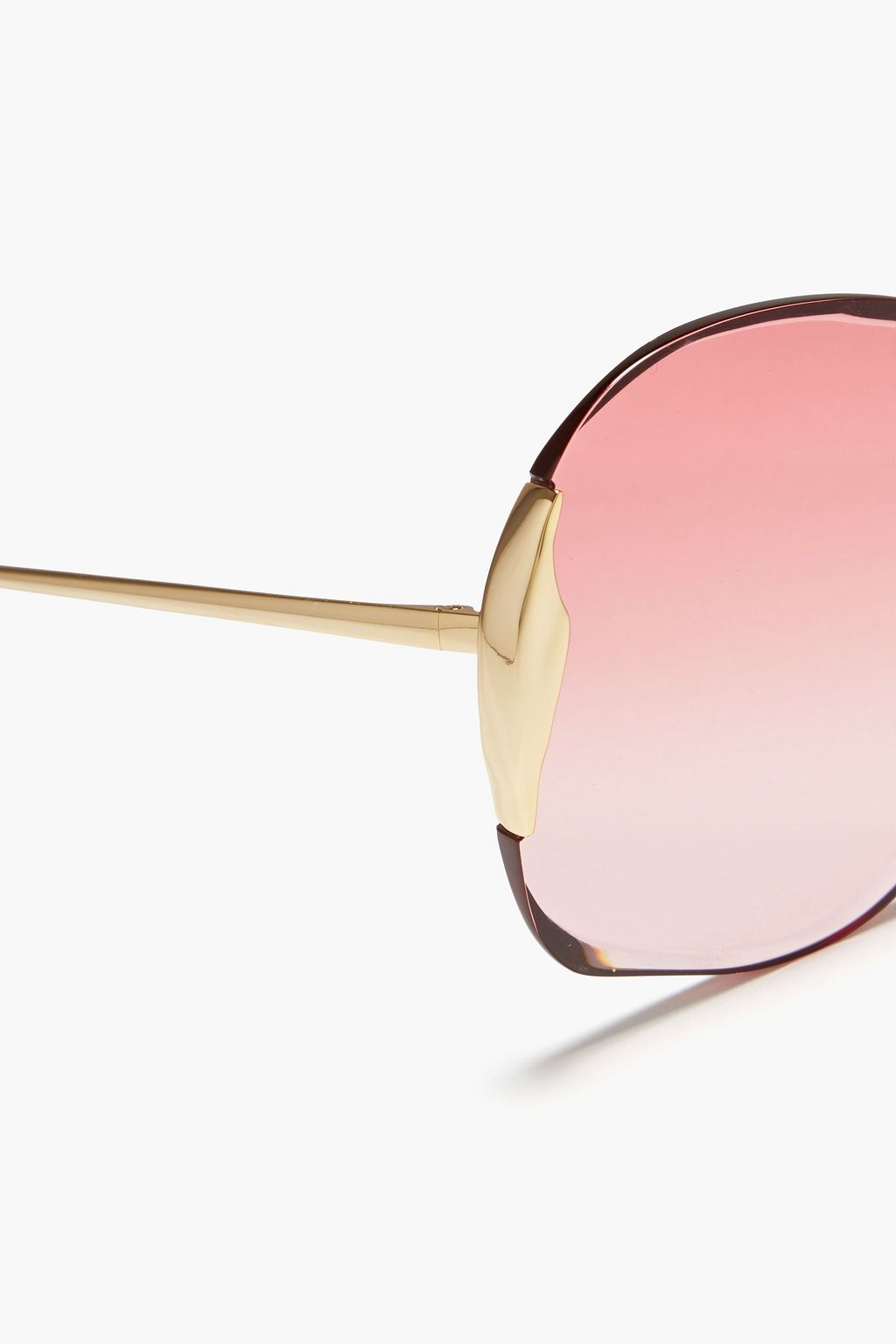 CHLOÉ Curtis round-frame acetate and gold-tone sunglasses