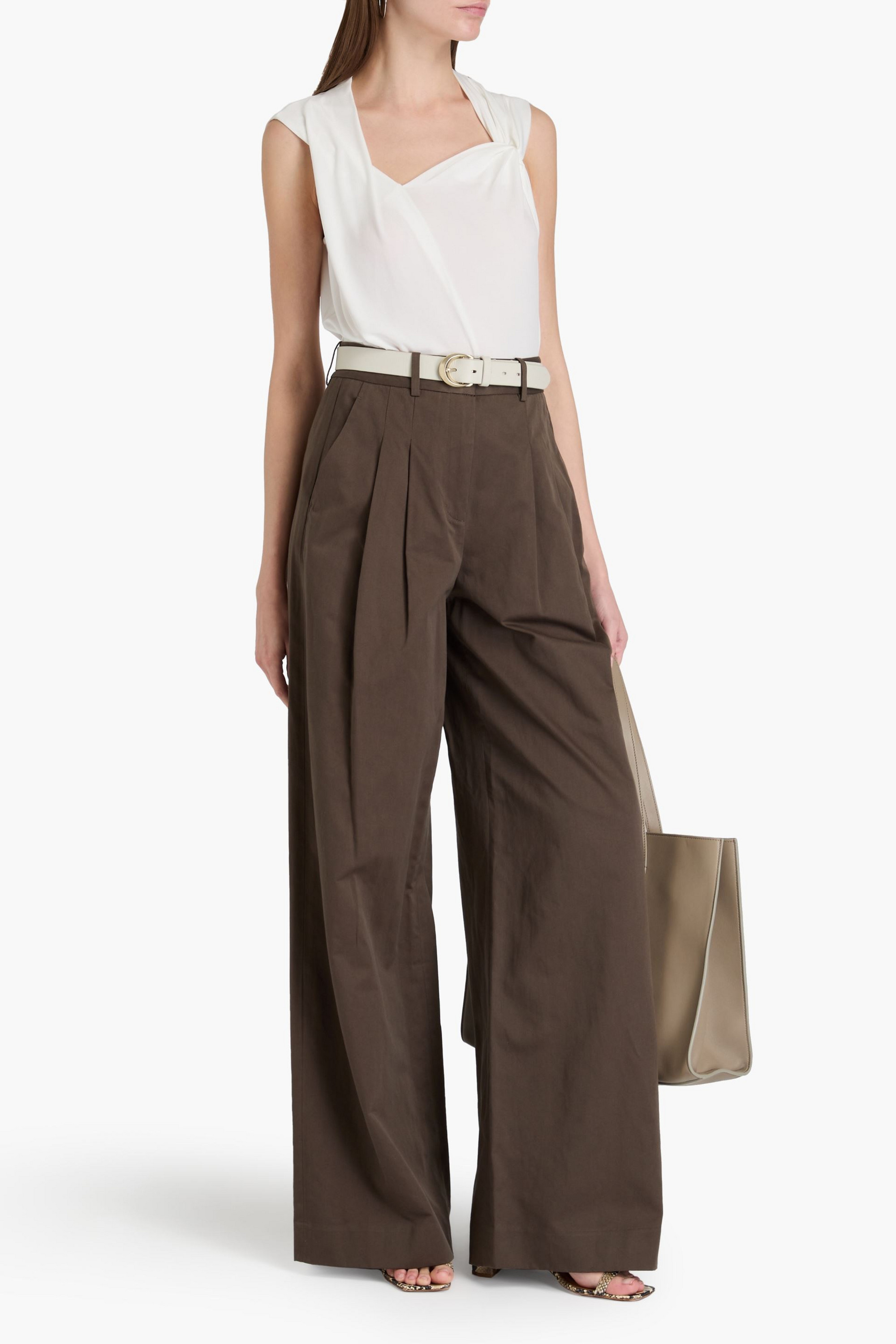 DEREK LAM 10 CROSBY Alya draped jersey top