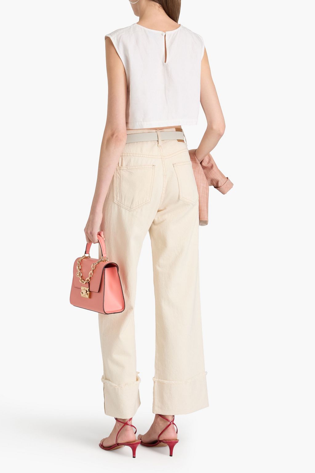 DEREK LAM 10 CROSBY جينز "كورين" بأرجل مستقيمة وخصر عالٍ