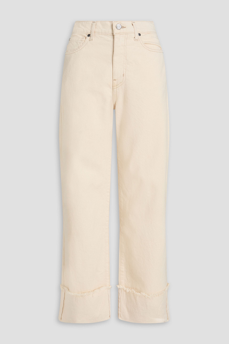 Derek Lam 10 Crosby Koren High-rise Straight-leg Jeans In Ecru