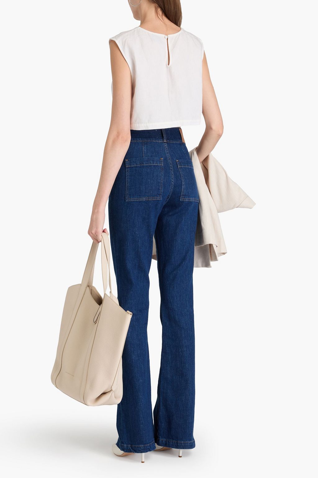 DEREK LAM 10 CROSBY 하이라이즈 플레어 진