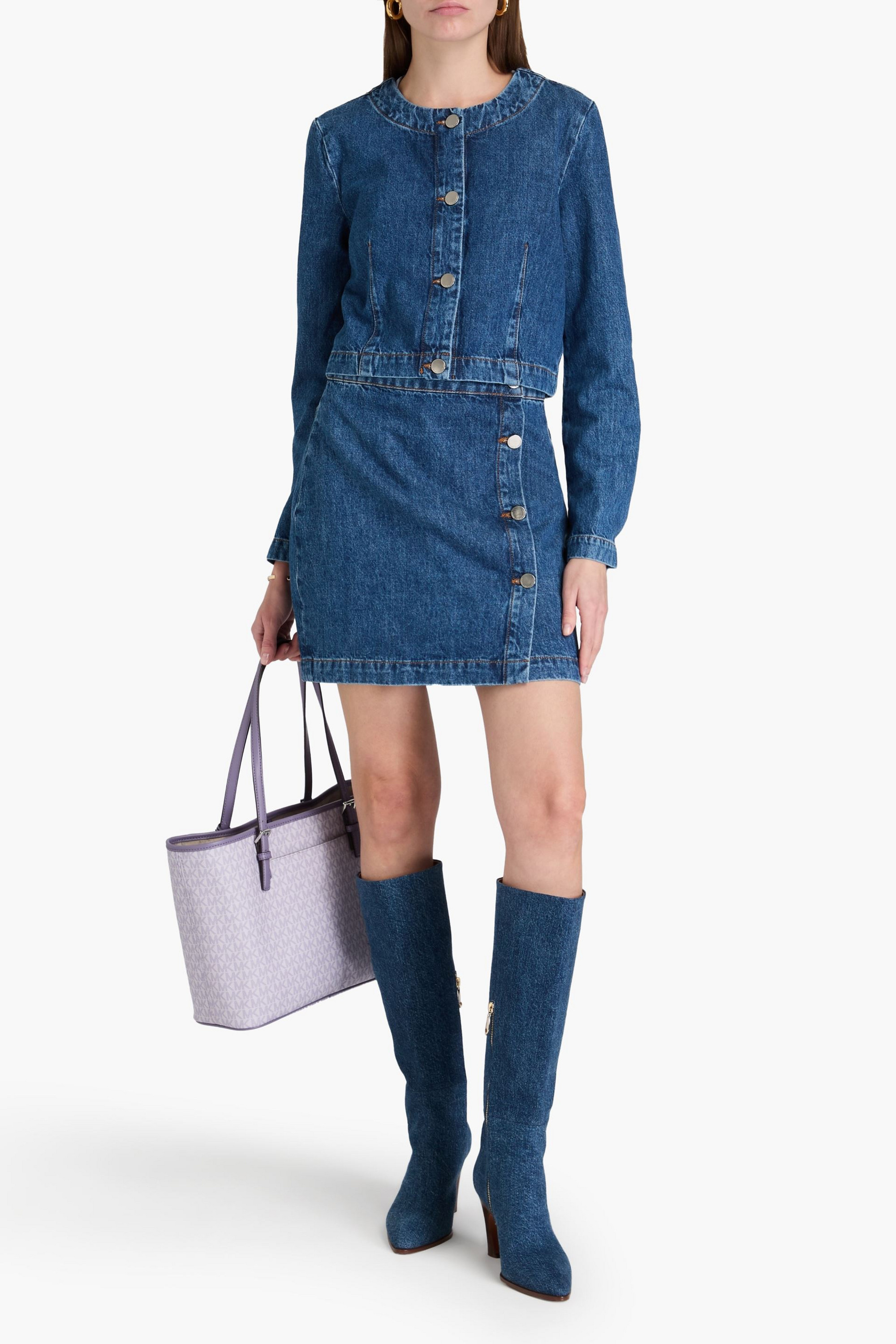 DEREK LAM 10 CROSBY Ezra cropped denim jacket