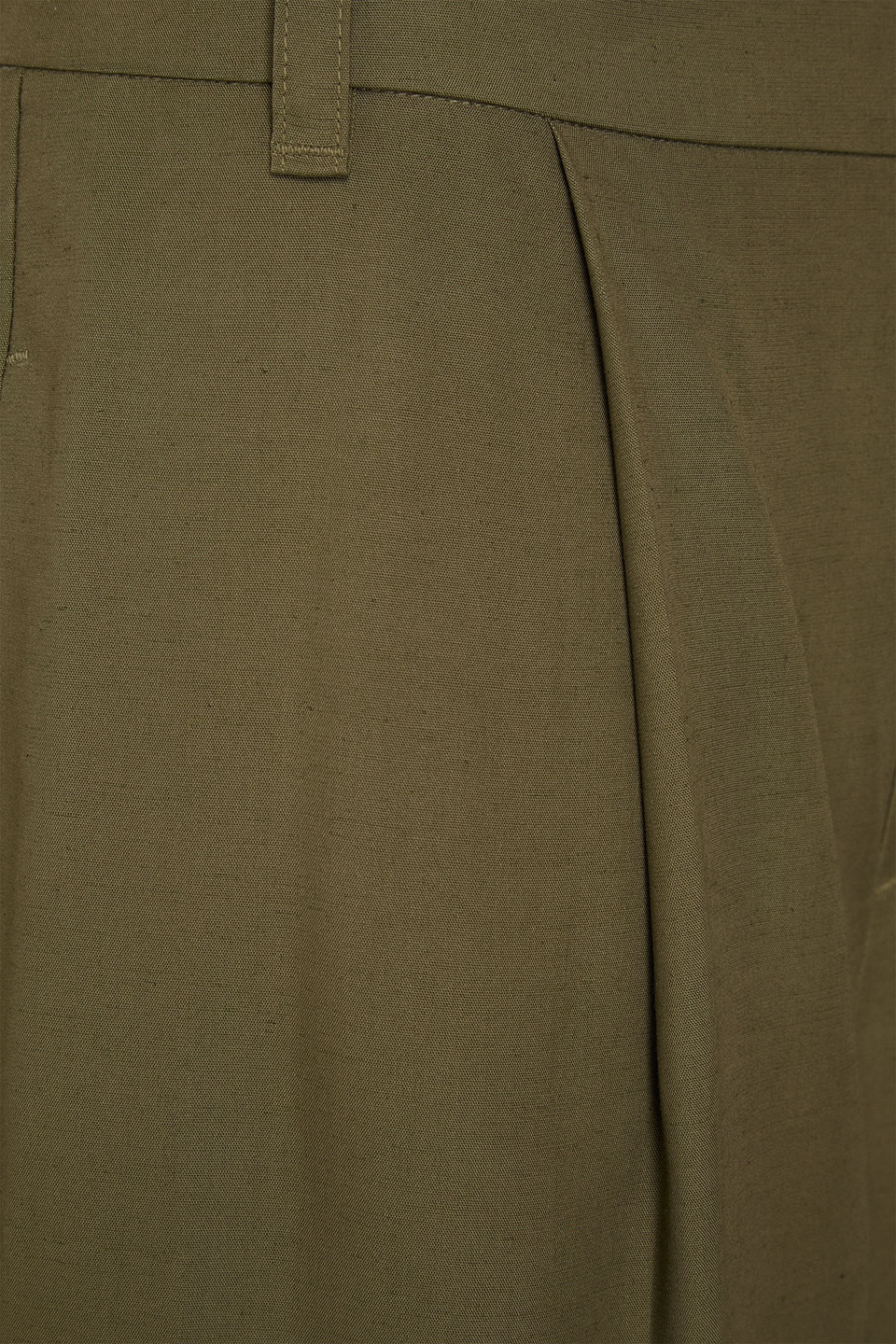 Vince Lyocell And Linen-blend Wide-leg Pants In Military-grün