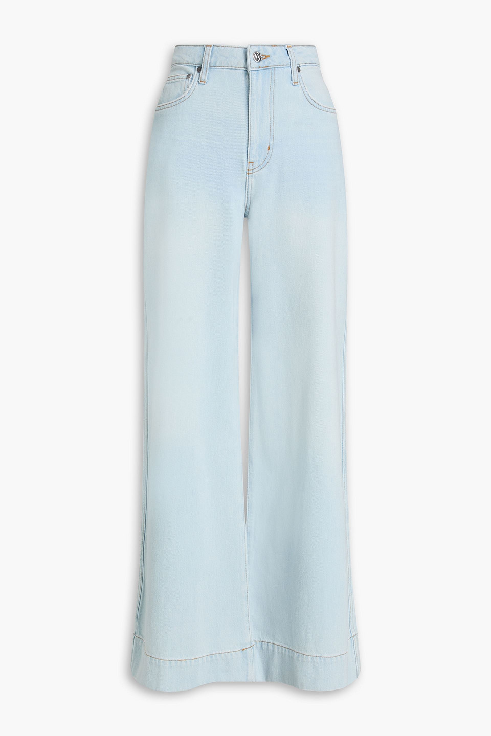 Derek Lam 10 Crosby Coralie Faded High-rise Wide-leg Jeans In Light Denim