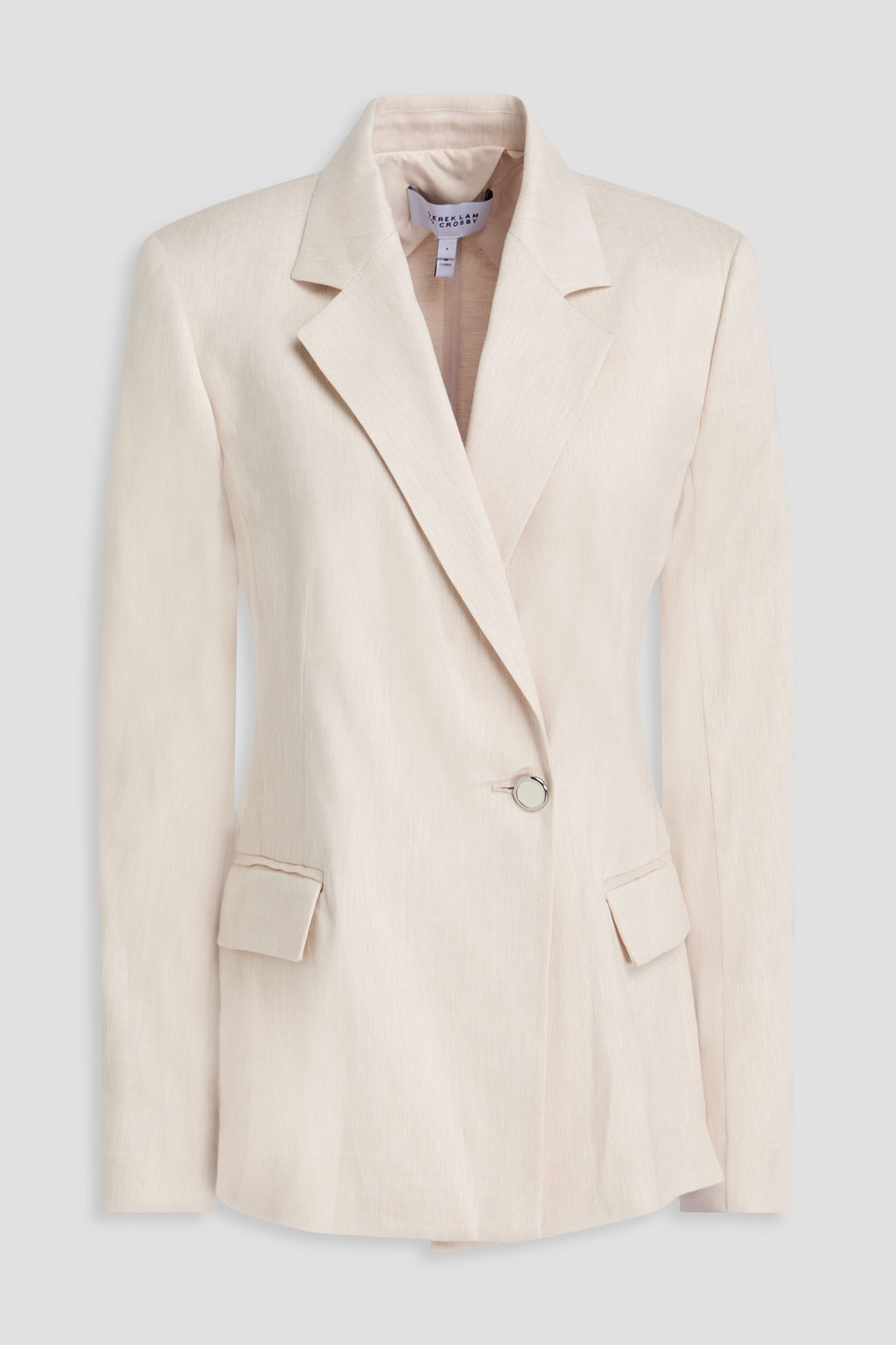 Derek Lam 10 Crosby Mateo Linen-blend Twill Blazer In Ecru