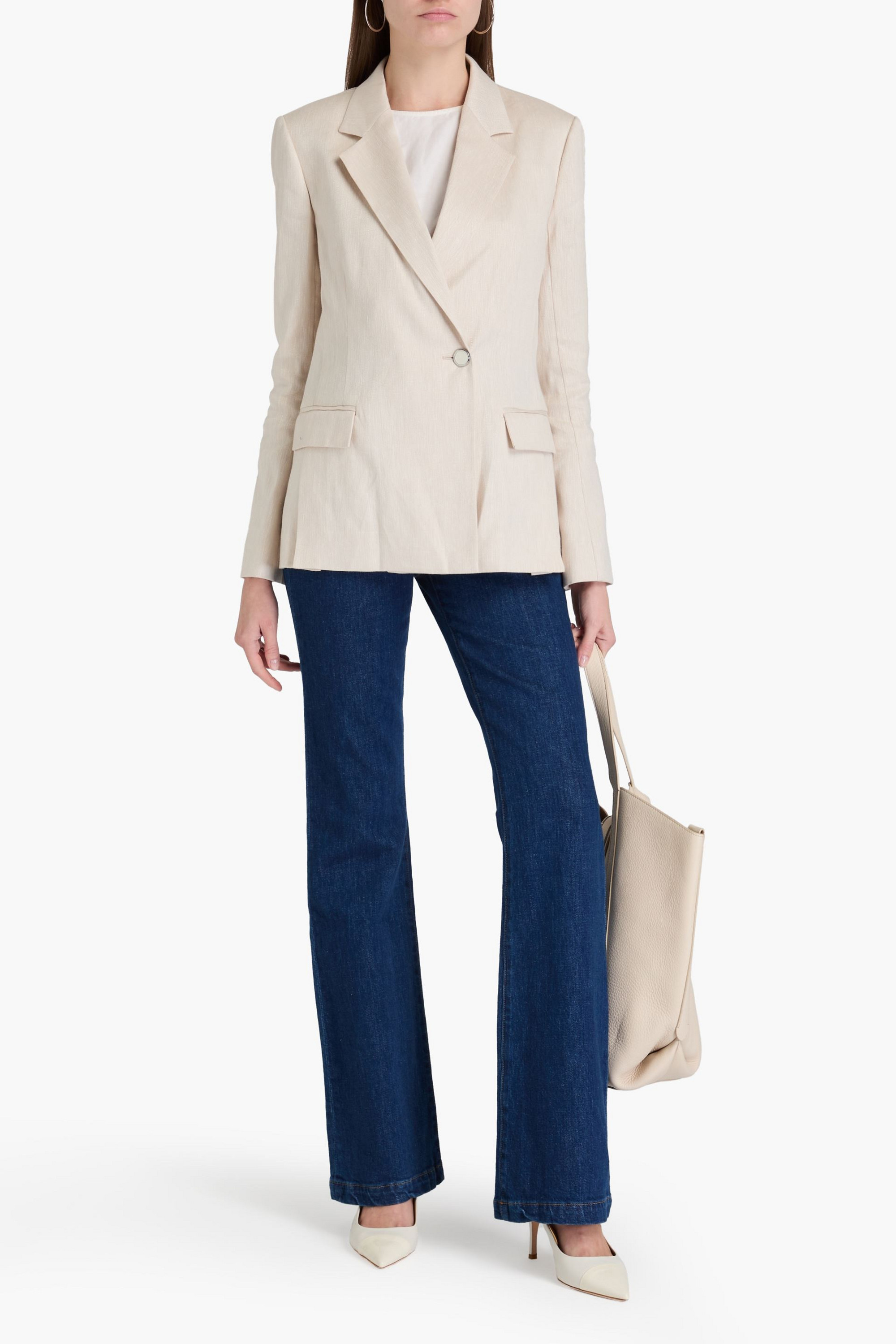 DEREK LAM 10 CROSBY Mateo linen-blend twill blazer