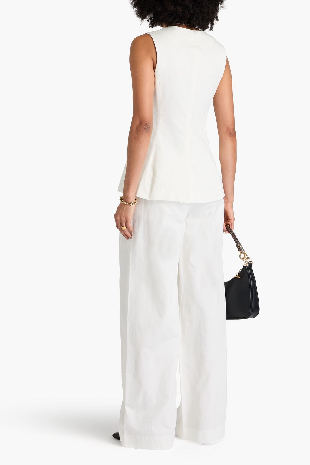 DEREK LAM 10 CROSBY Francesca cotton and TENCEL™-blend twill vest