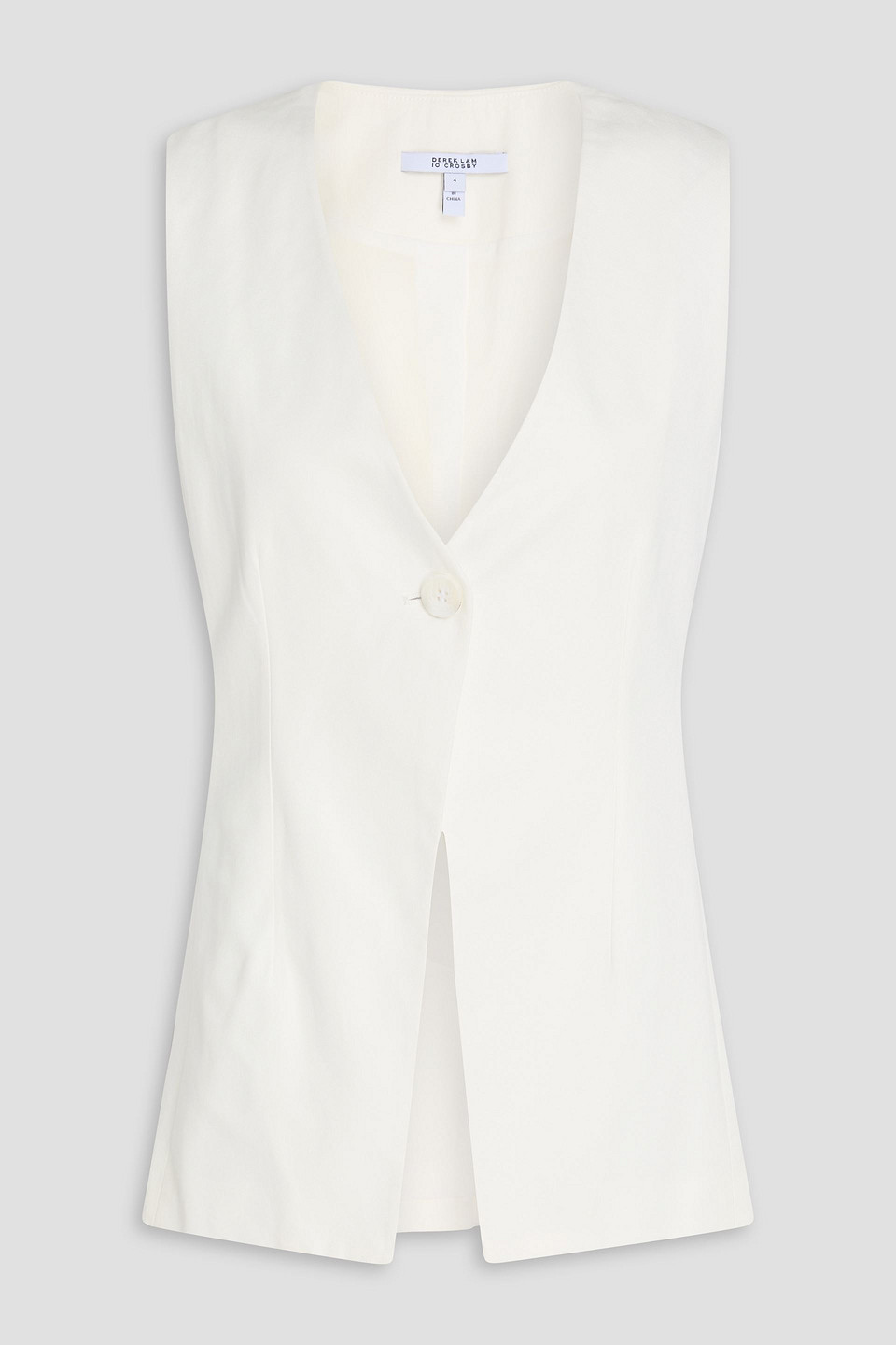 Derek Lam 10 Crosby Francesca Cotton And Tencel™-blend Twill Vest In Ivory