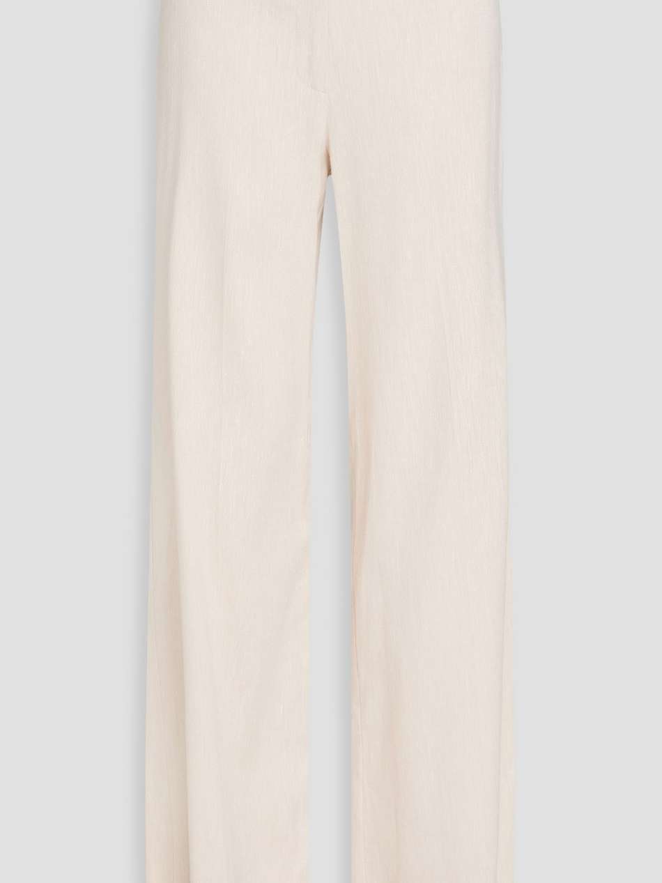 owen linen-blend twill flared pants