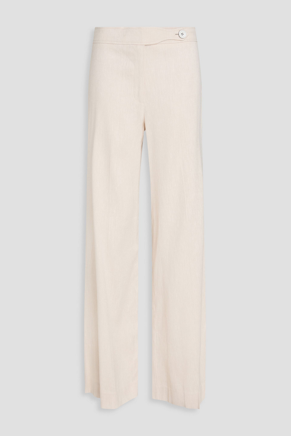 Derek Lam 10 Crosby Owen Cotton-blend Twill Flared Pants In Ecru