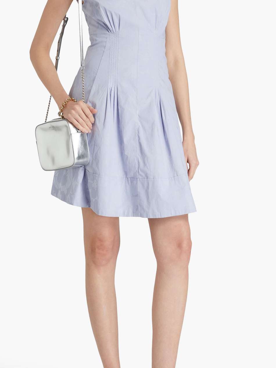 concha pintucked floral-print cotton-poplin mini dress