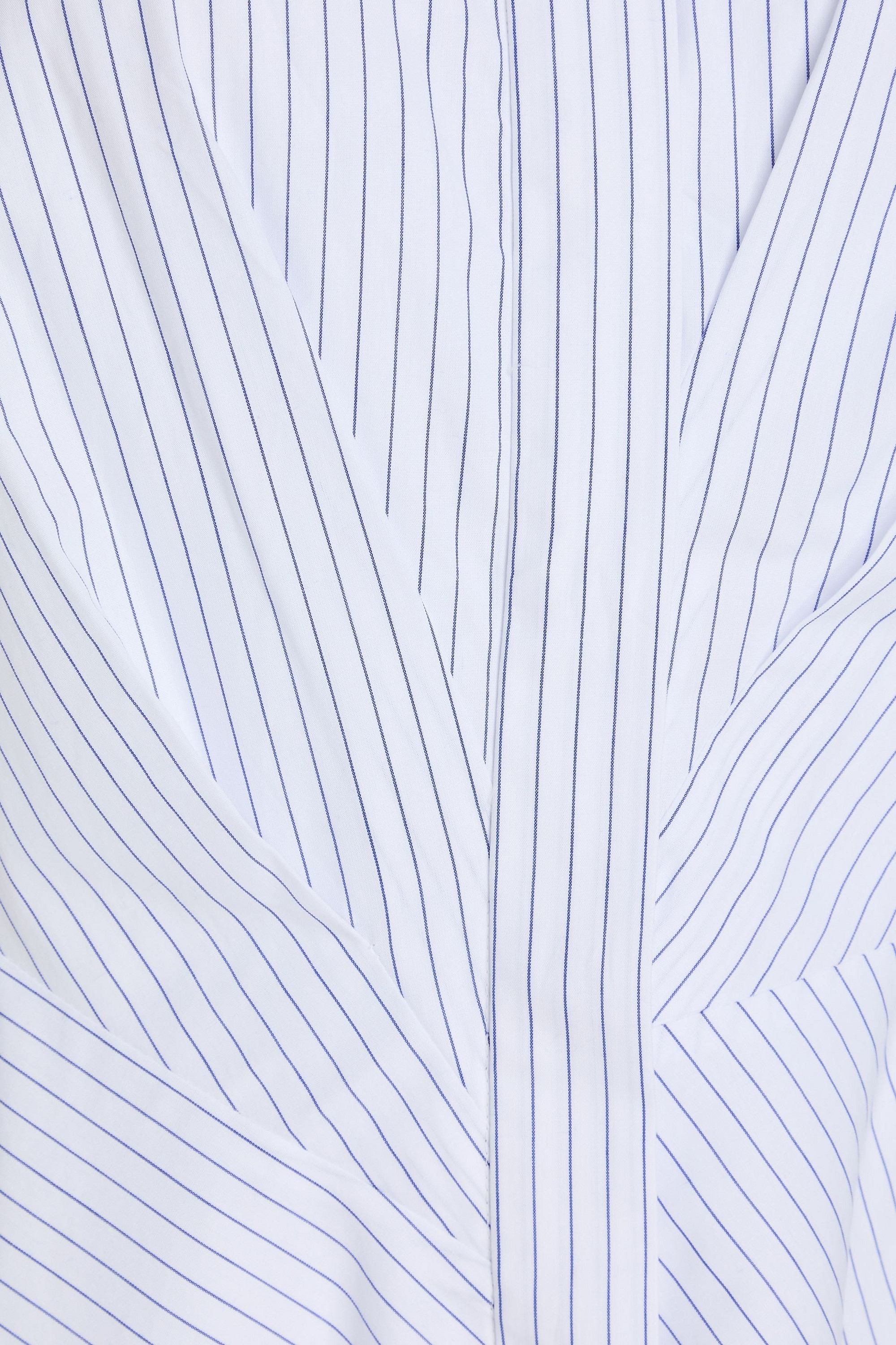 DEREK LAM 10 CROSBY Reena striped cotton-poplin shirt dress