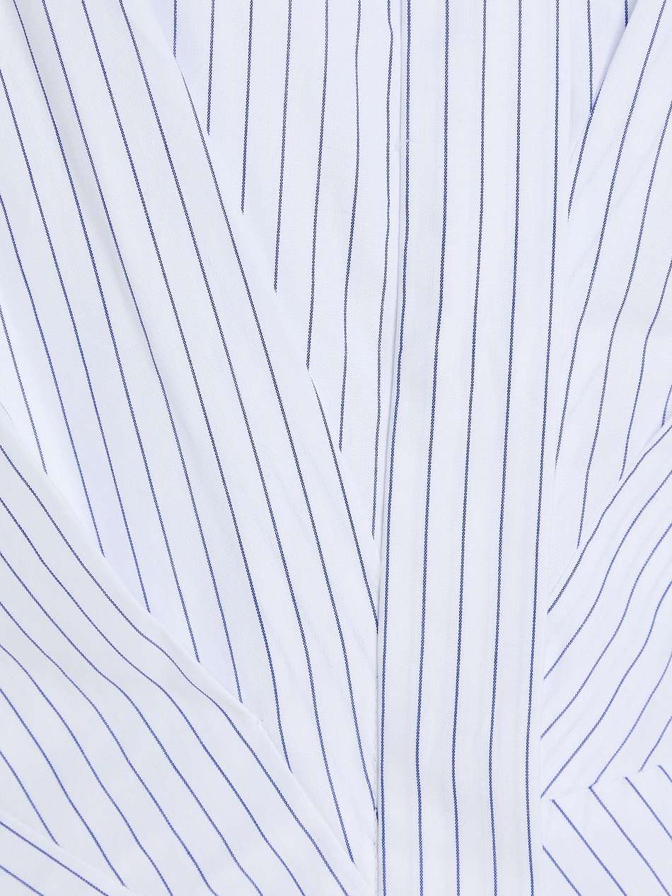 reena striped cotton-poplin shirt dress