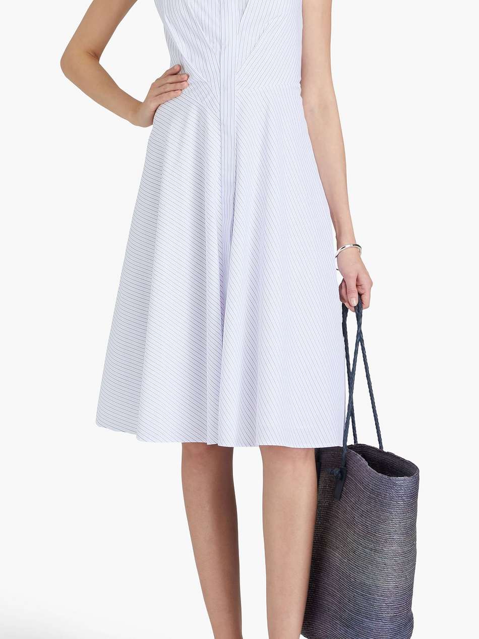 reena striped cotton-poplin shirt dress