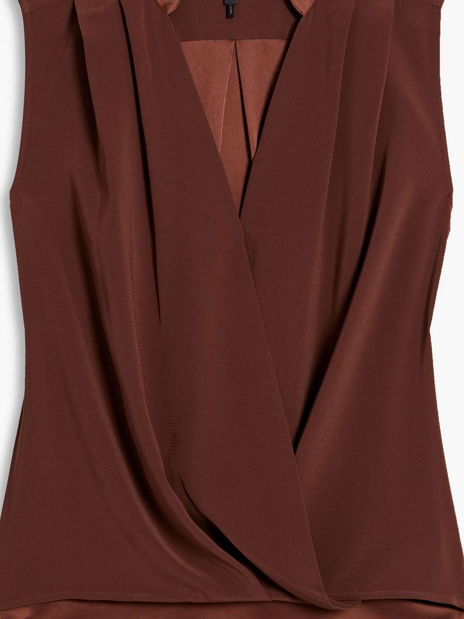 meredith wrap-effect crepe top