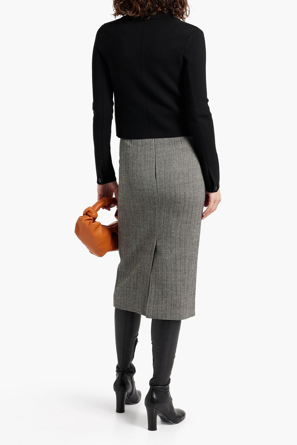 RAG & BONE Joy cropped double-breasted merino wool-blend blazer