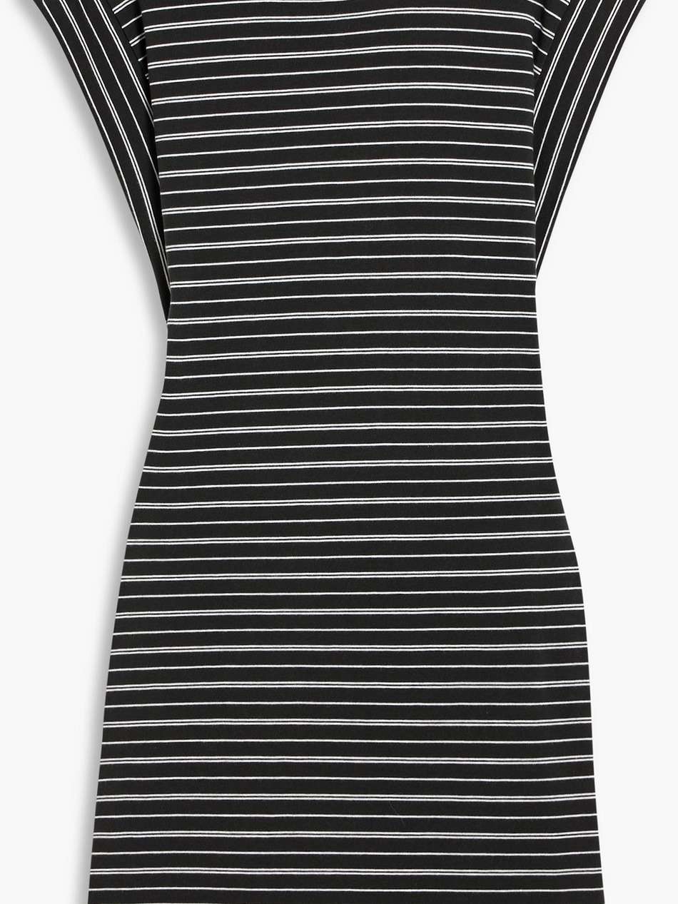 striped cotton-jersey mini dress