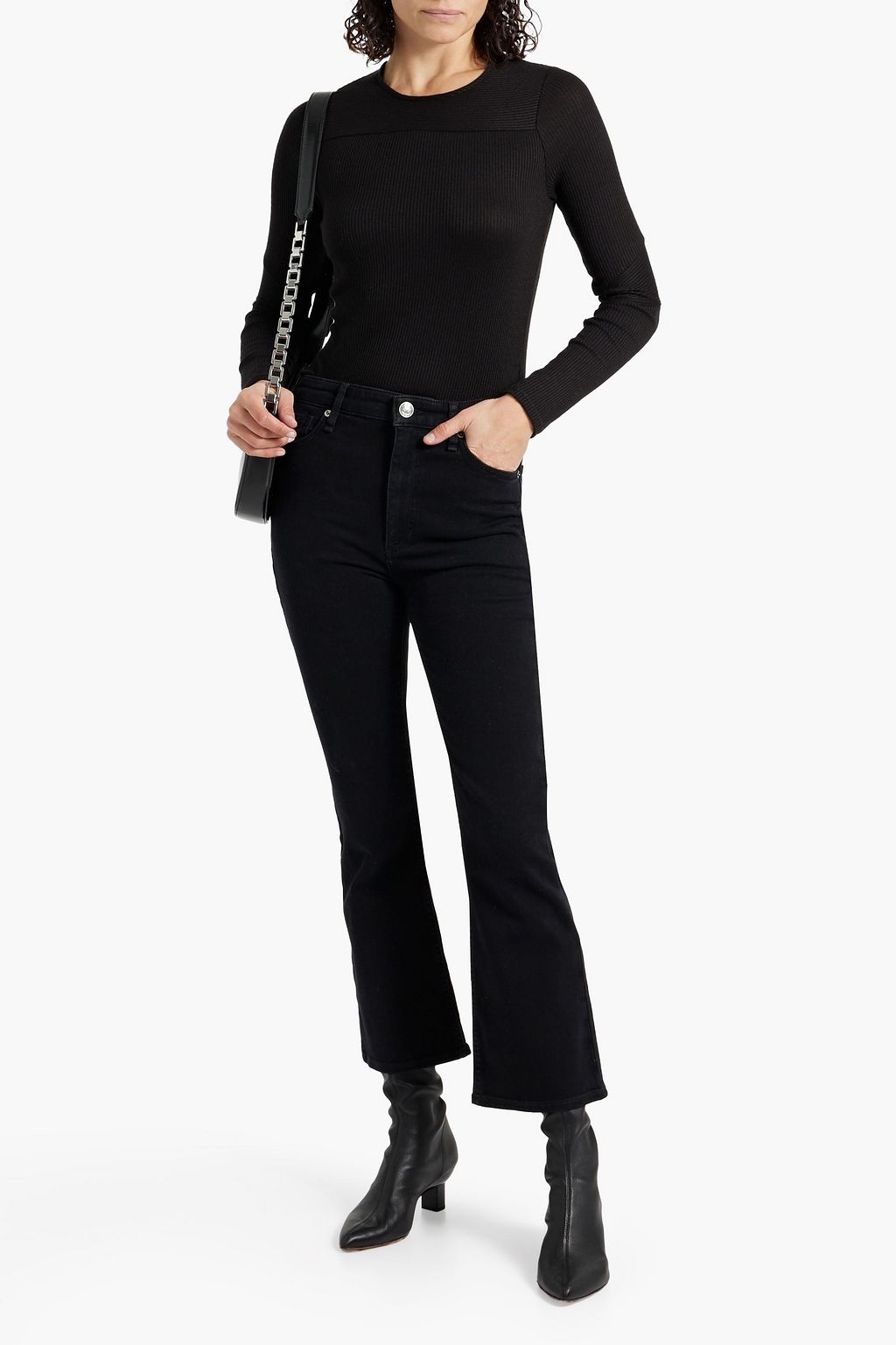 RAG & BONE Casey cropped high-rise flared jeans