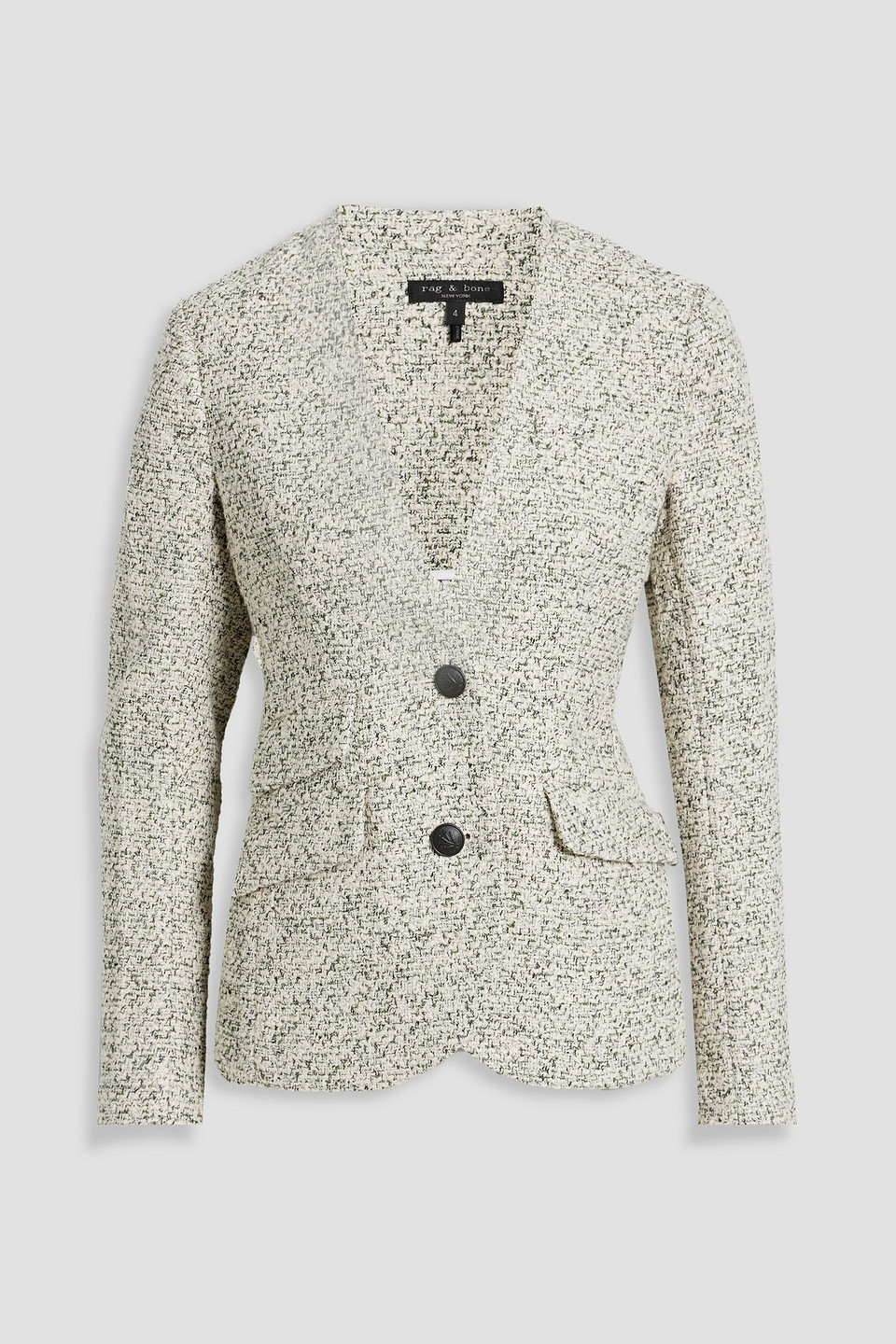 Rag & Bone Elise Tweed Blazer In Ivory