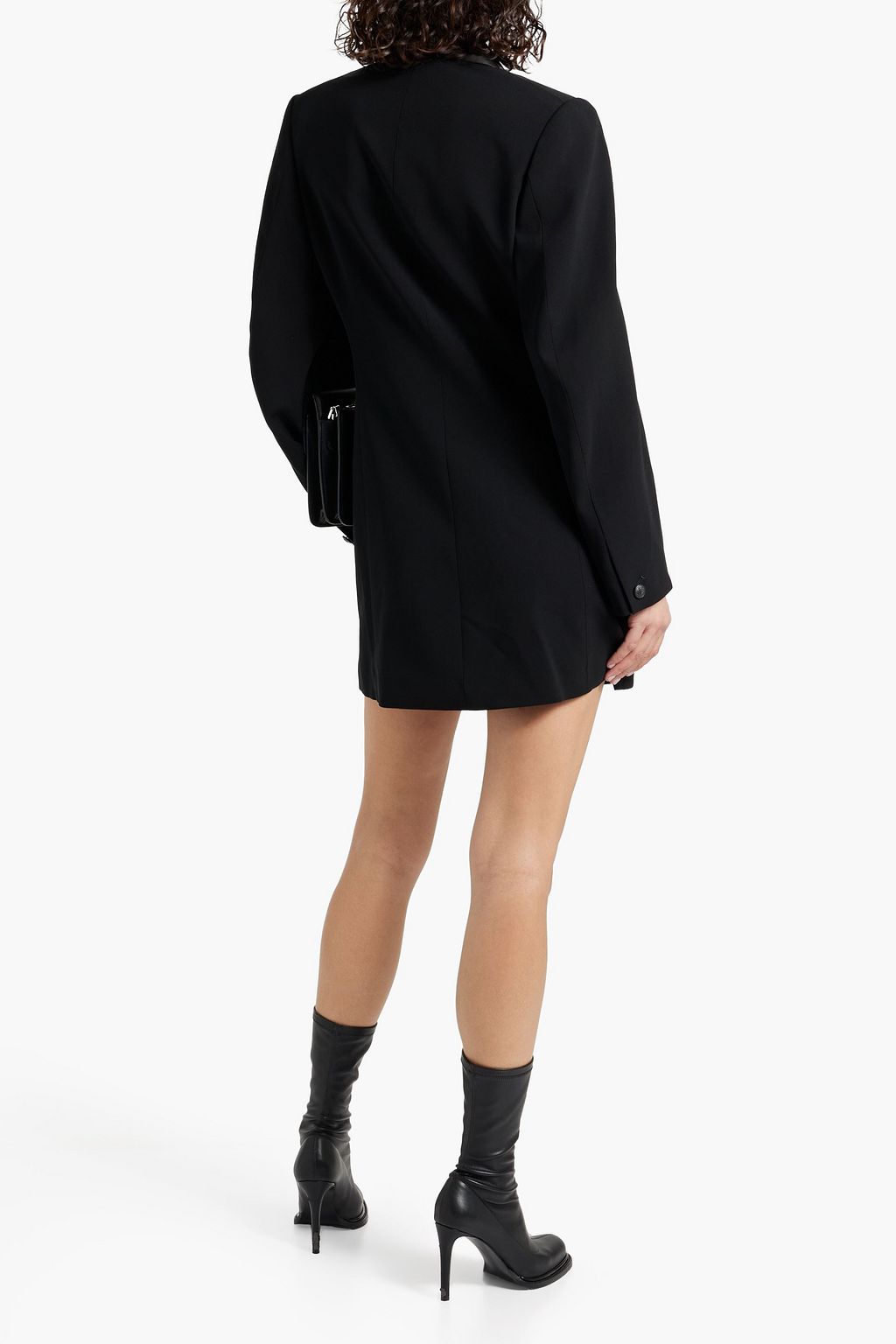 RAG & BONE Femi double-breasted satin-trimmed crepe mini dress