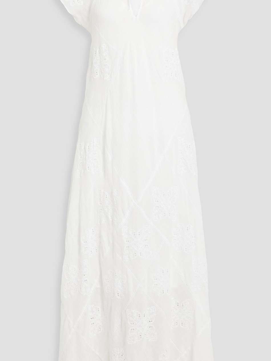 delancy broderie anglaise ramie maxi dress
