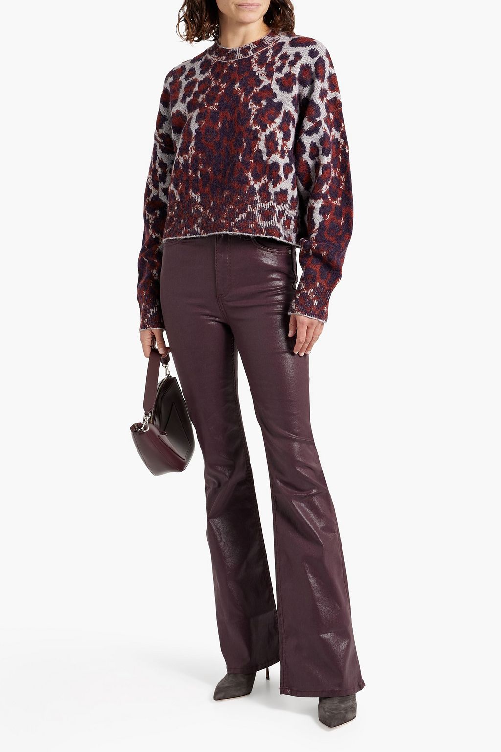 RAG & BONE Sarah leopard-print jacquard-knit sweater