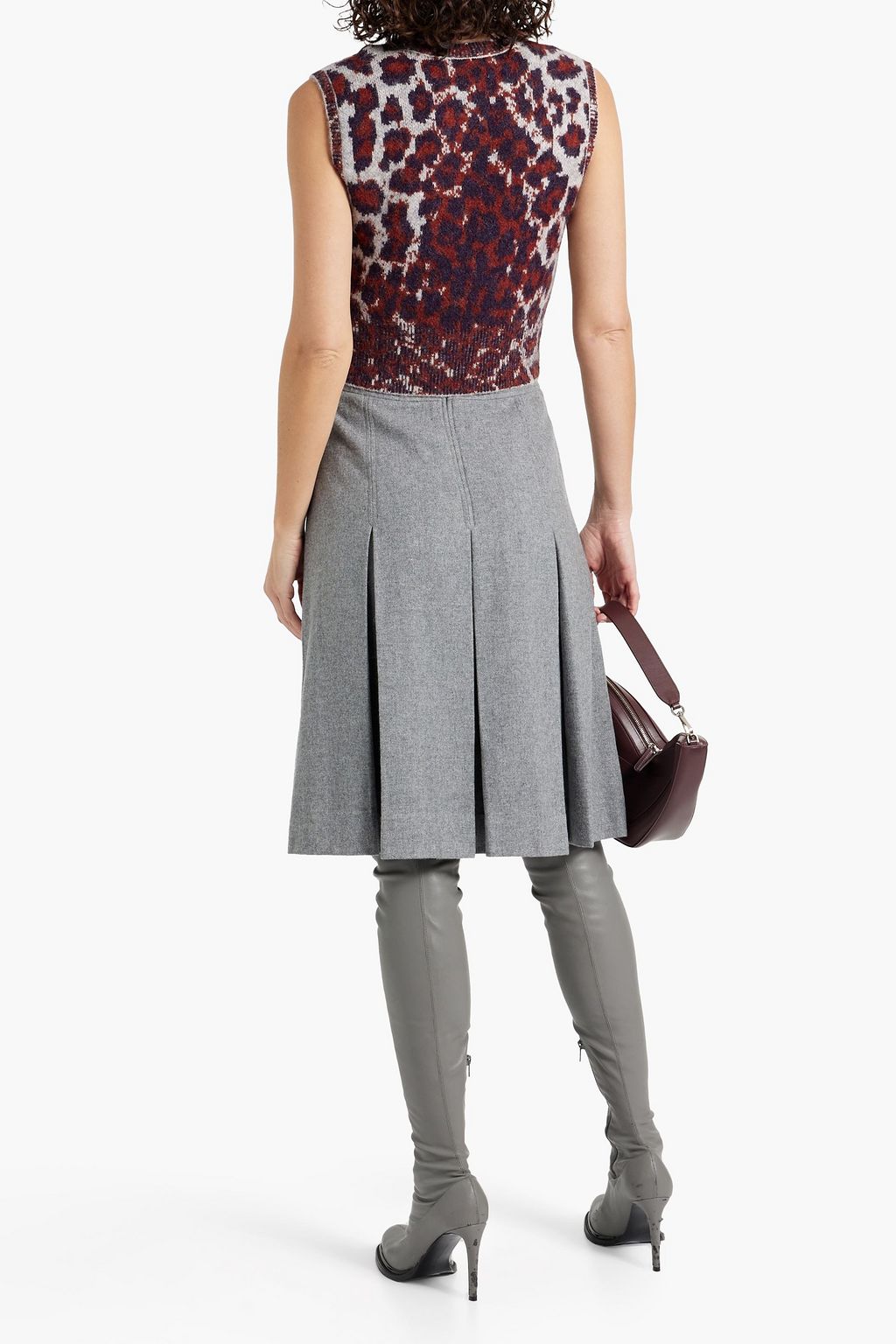 RAG & BONE Sarah leopard-print jacquard-knit vest