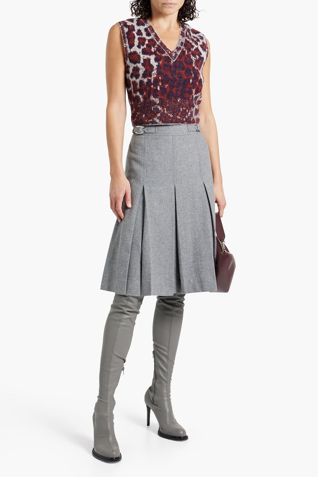 RAG & BONE Sarah leopard-print jacquard-knit vest