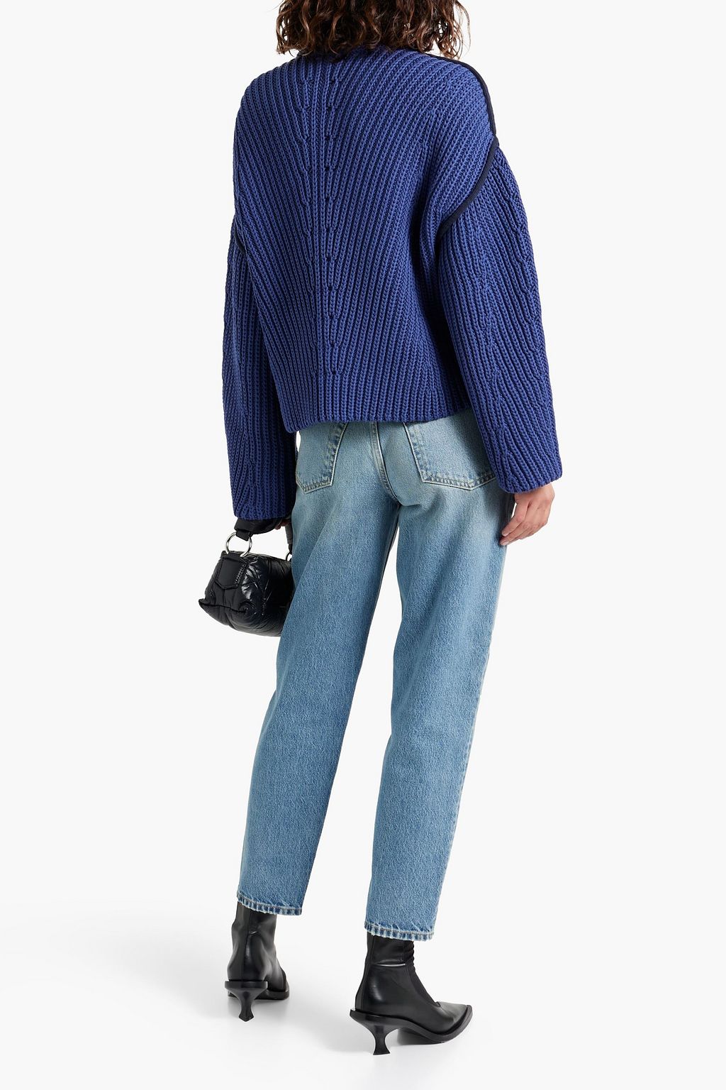 RAG & BONE كنزة رياضية "شين" من مزيج من القطن المضلّع