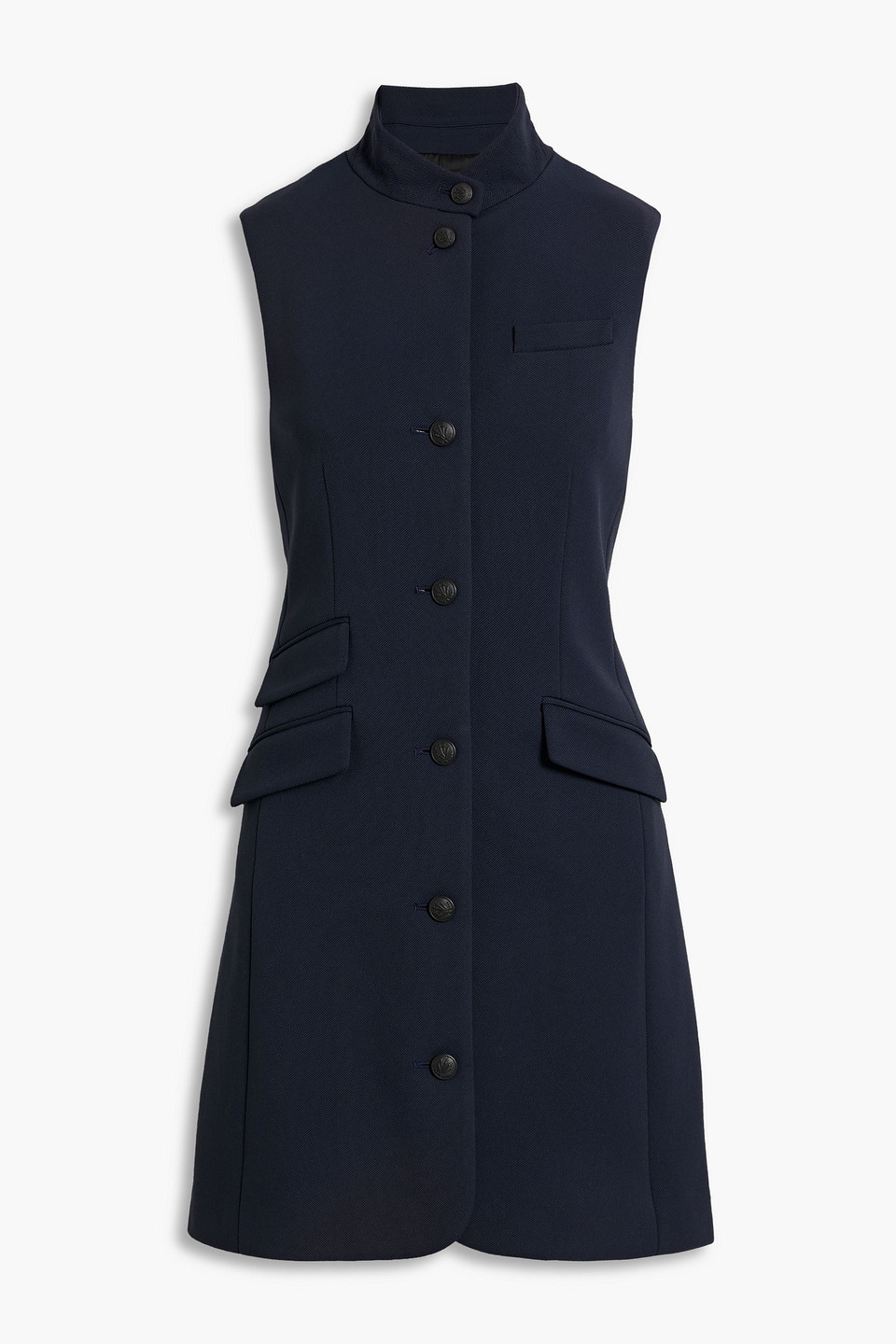 Rag & Bone Slade Linen-blend Mini Dress In Navy