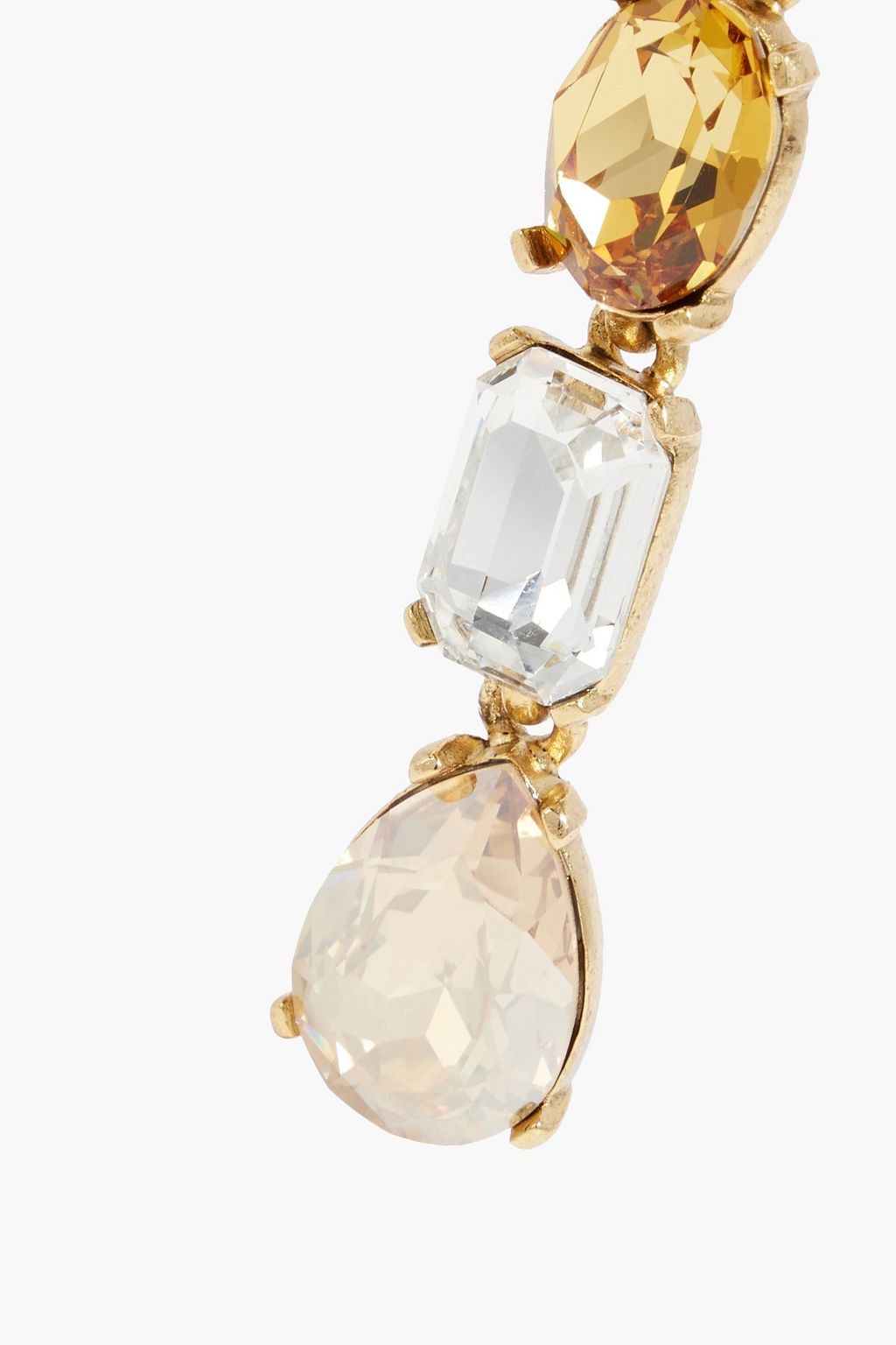 OSCAR DE LA RENTA Silver-tone crystal earrings